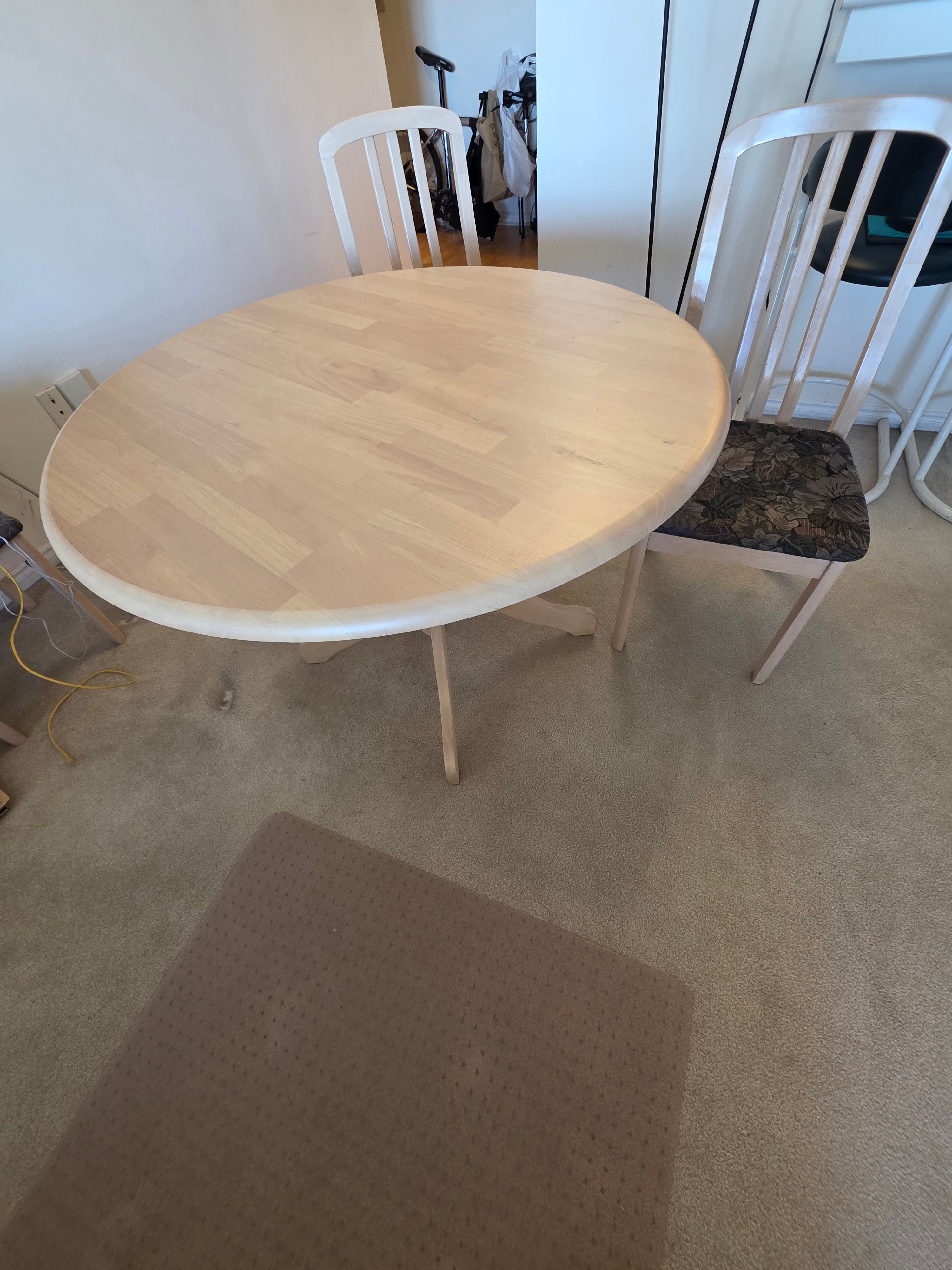 Wood dining set, table with 4 chairs - photo 3