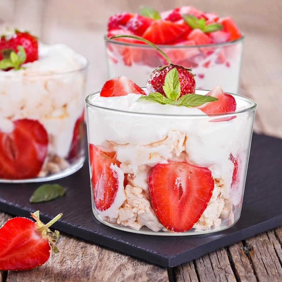 Clear Glass Dessert Bowls/ Cups, 8 Oz - 9 count Ice cream cups