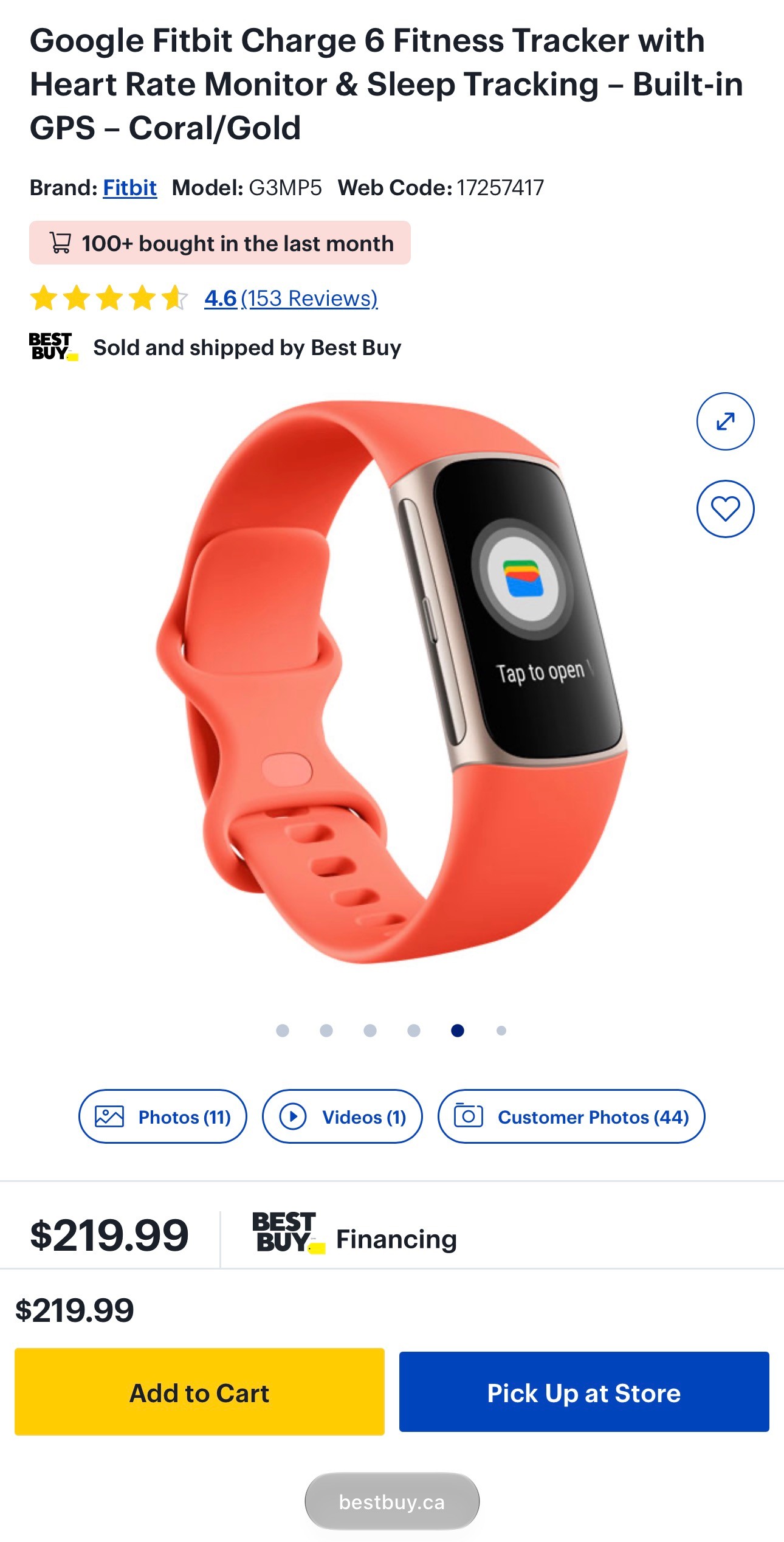 Google Fitbit 6 Fitness Tracker Heart & Sleep Track Built-in GPS - photo 3