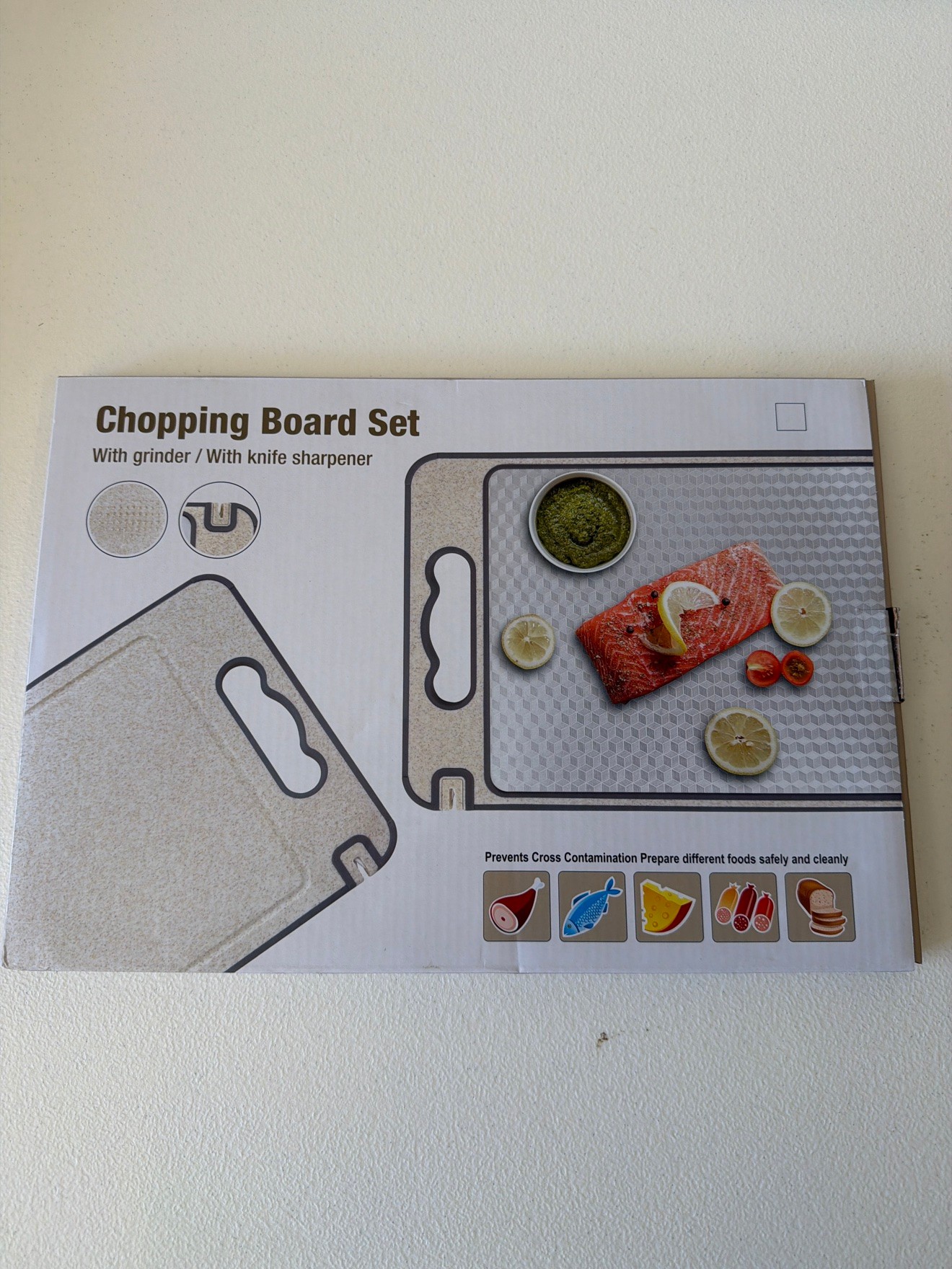 Chopping Board Set with Knife Sharpener — New (2 Available) - photo 2