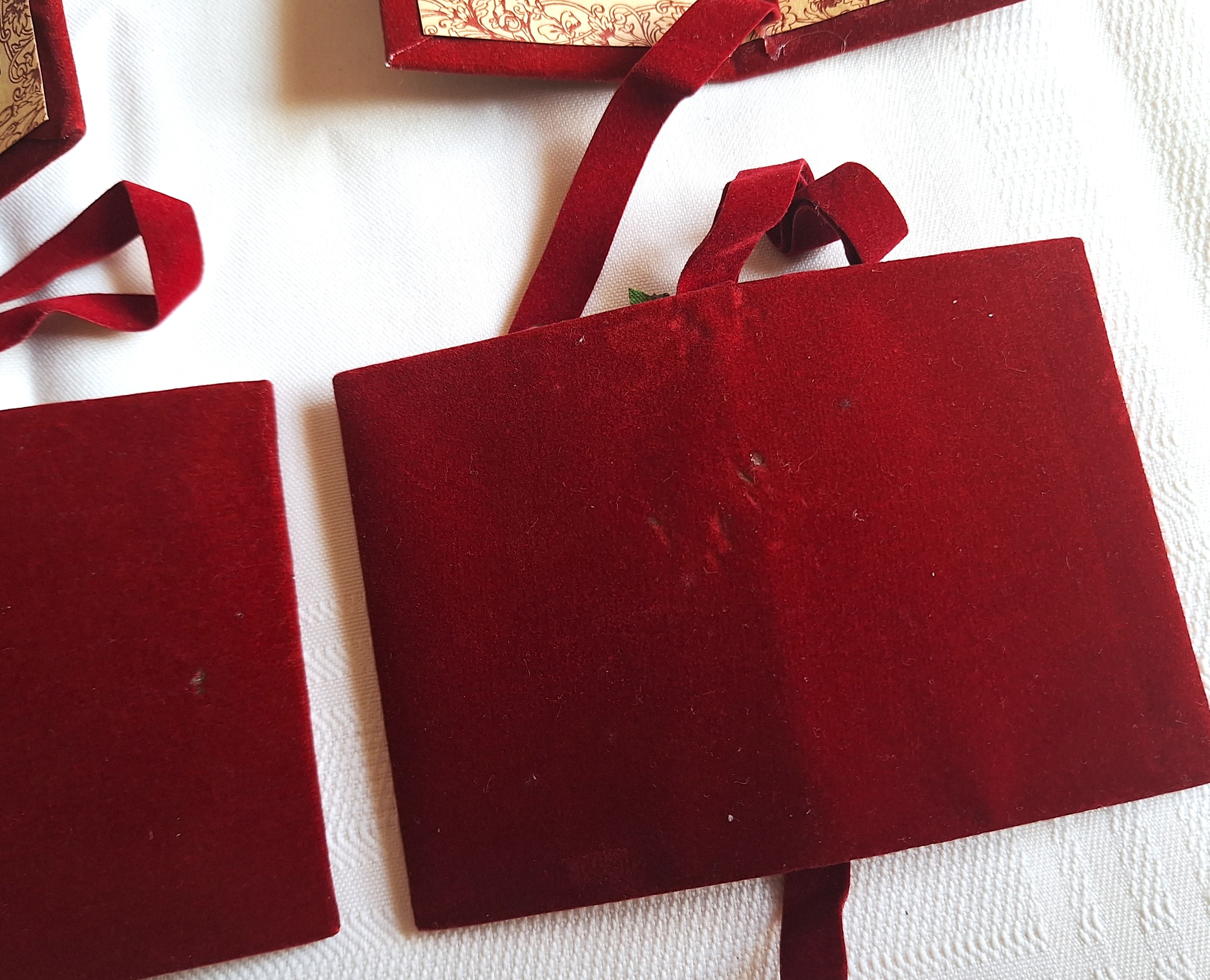 Lot of 6 Vtg 70's Red Velvet Musical Tree Ornaments from Sears - photo 3