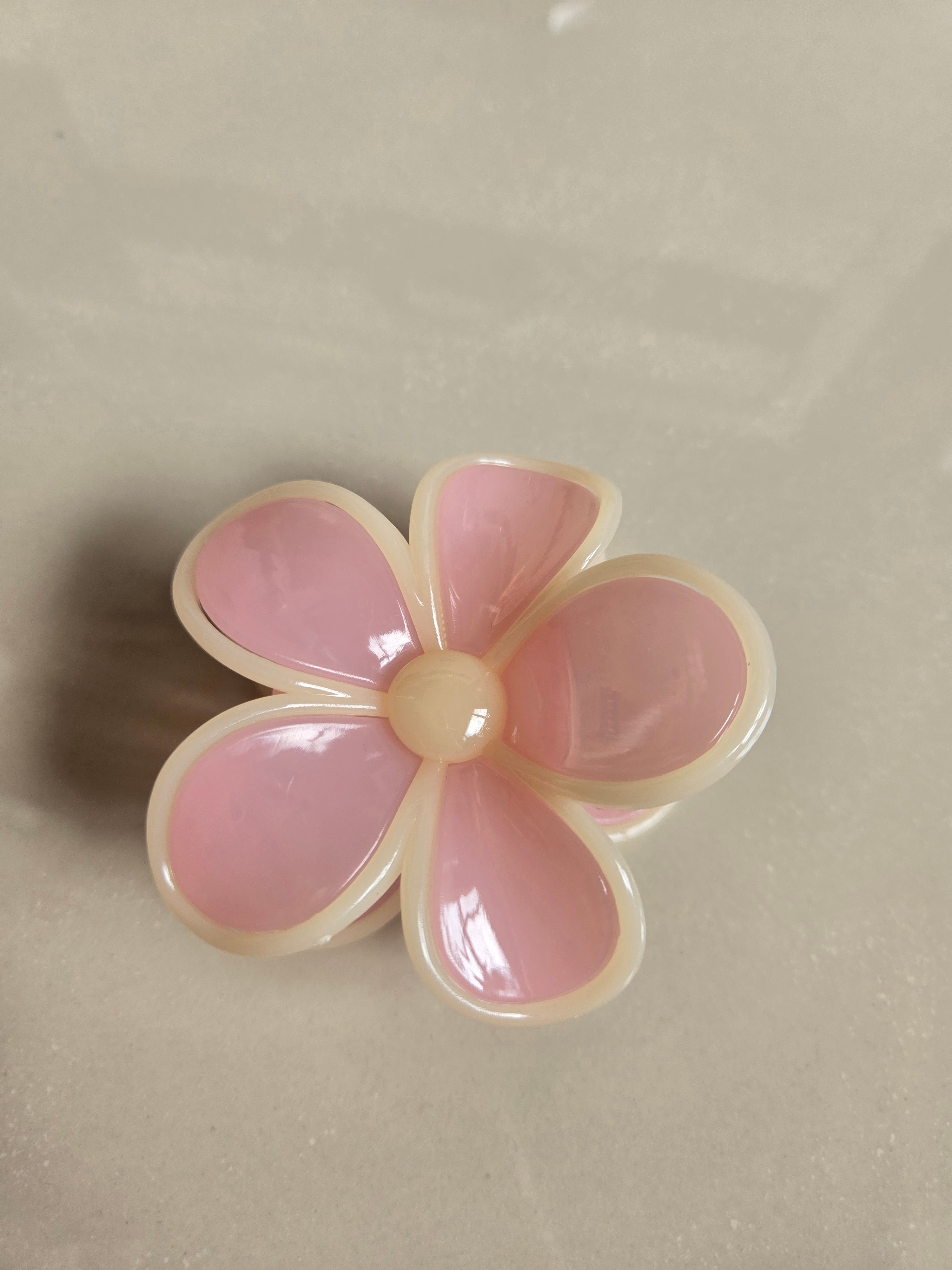Pink Floral Hair Claw Clip - photo 3