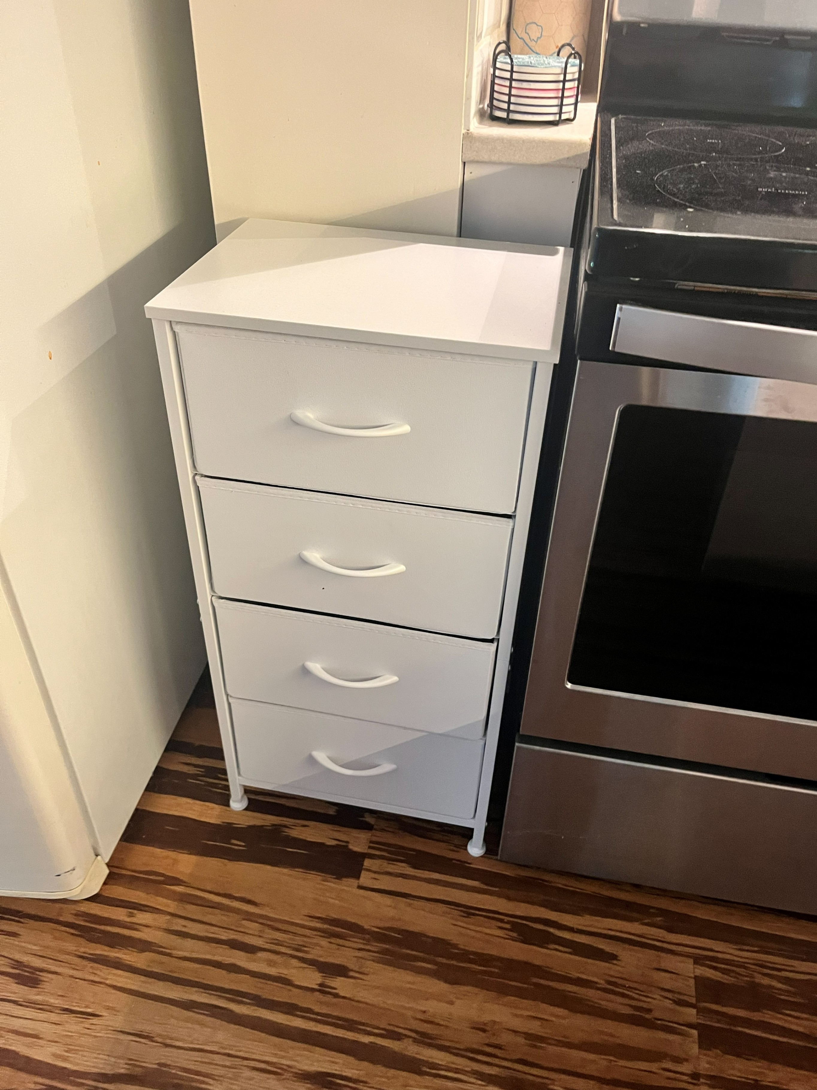 White 4-Drawer Storage Cabinet