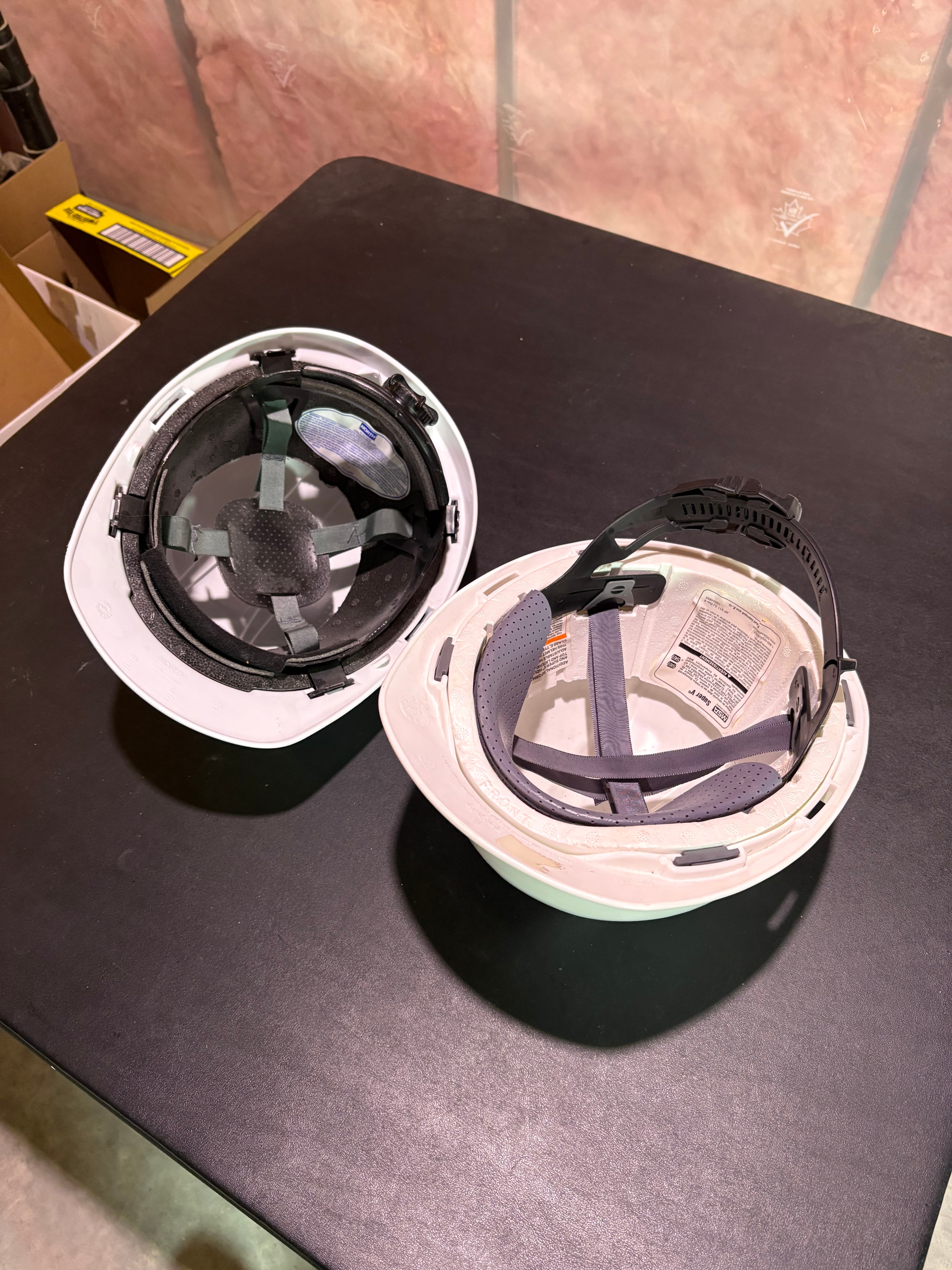 Two White Construction Hard Hats - photo 2