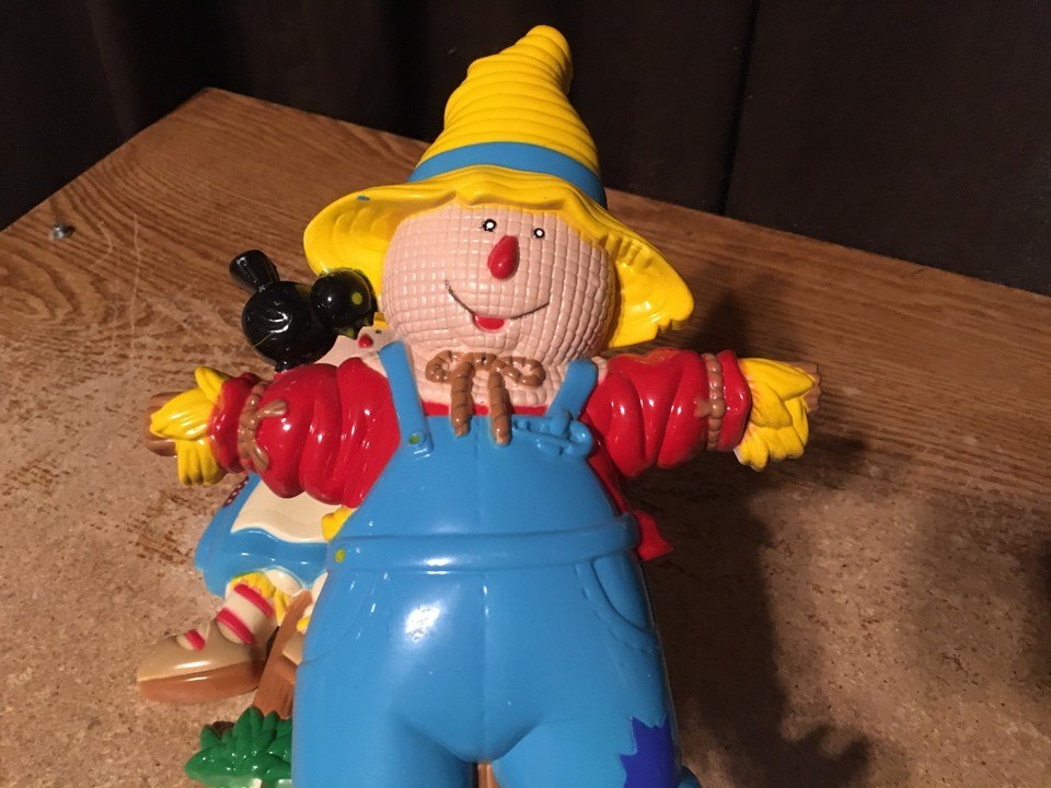 VINTAGE PAIR SCARECROW PLANT GARDEN STAKES THANKSGIVING DECOR - photo 2