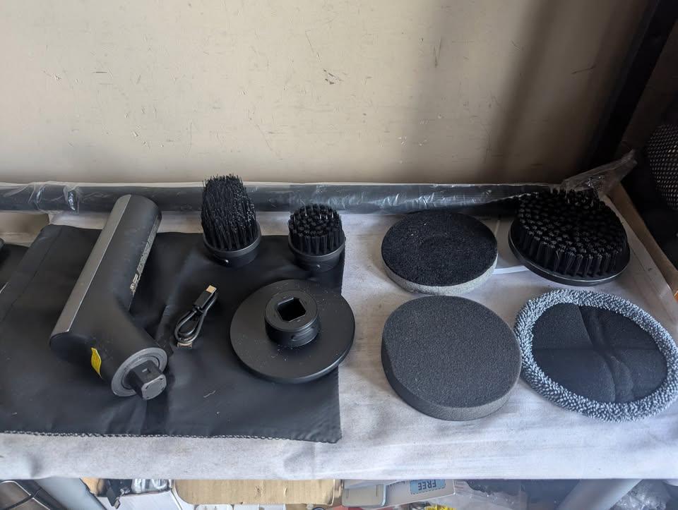 HOTO Cordless Spin Scrubber, cordless with USB charging port