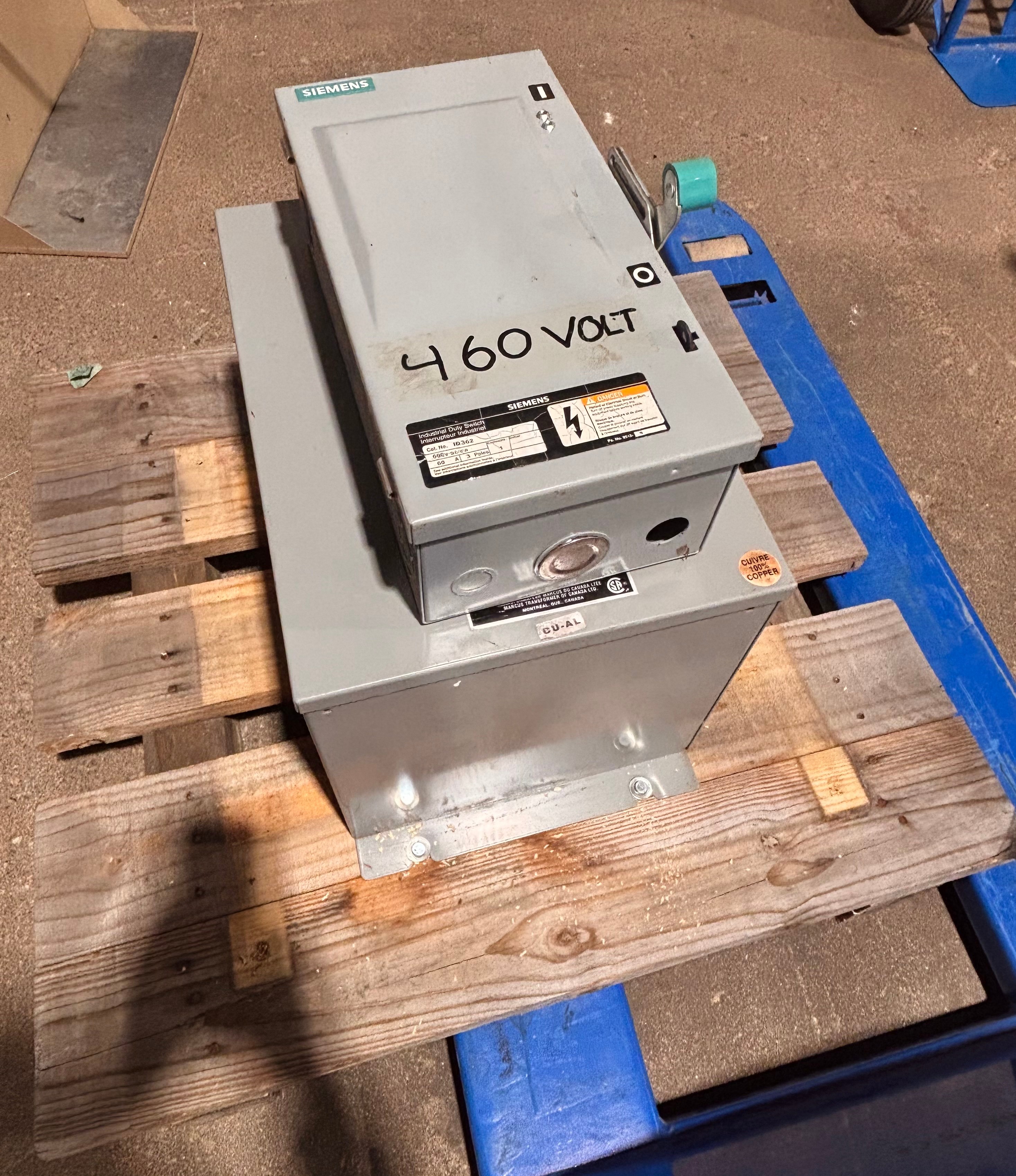 480/440Volt Transformer with switch