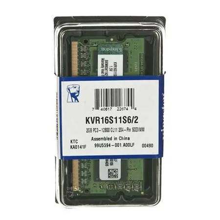 Kingston ValueRAM 2GB 1600MHz DDR3 CL11 SODIMM Memory Module