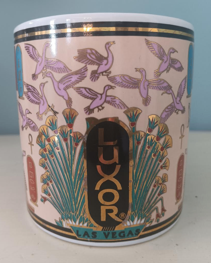 Vintage Luxor Hotel Las Vegas mug - gold accents Egyptian theme - photo 2
