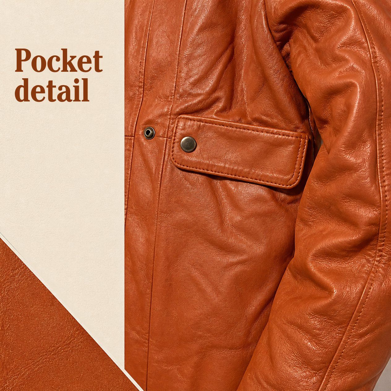 JKT-001 — Women's leather hooded long coat — brand new, size L - photo 4
