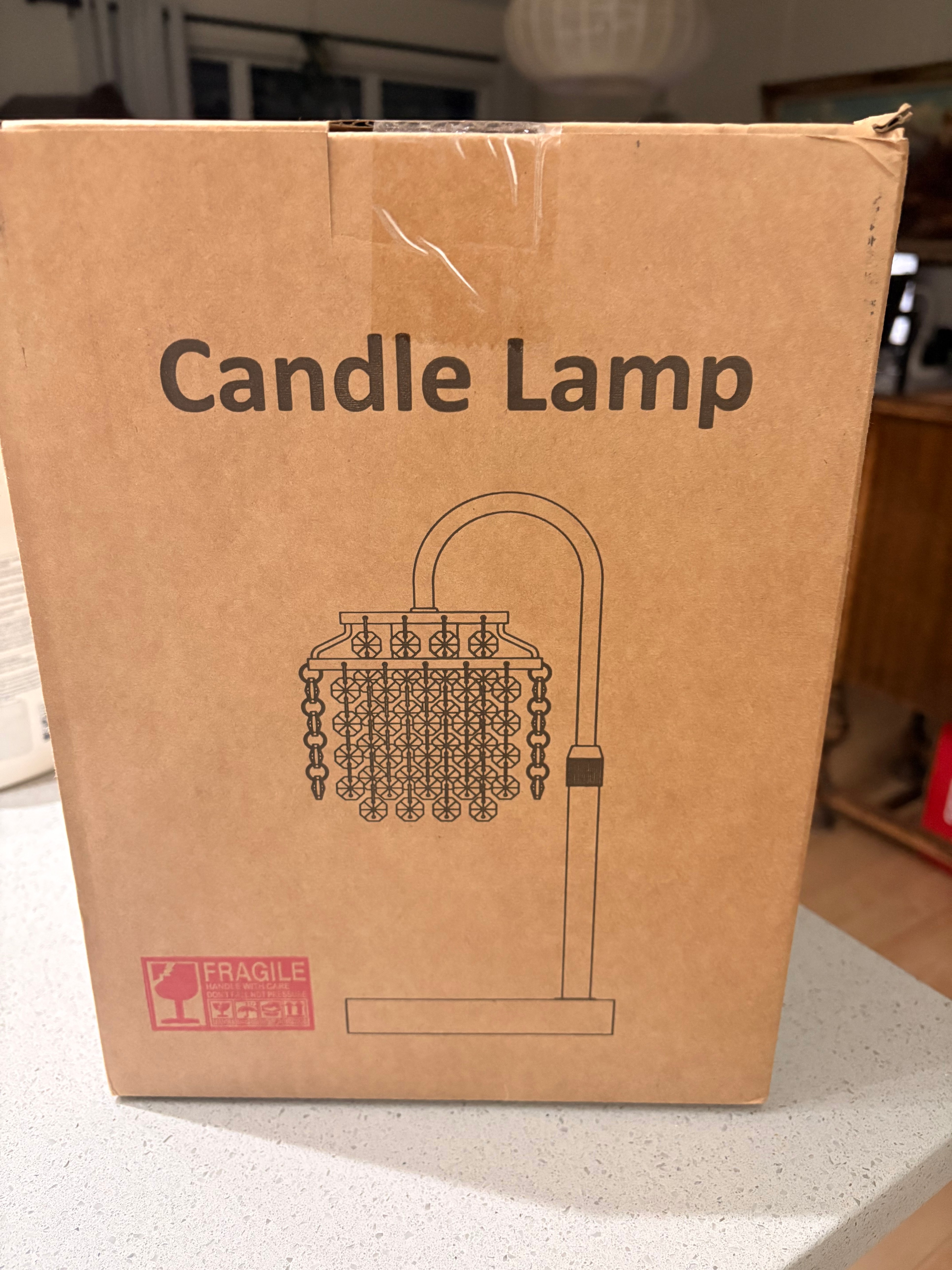 Crystal Candle Warmer Lamp with Timer & Dimmable Brightness