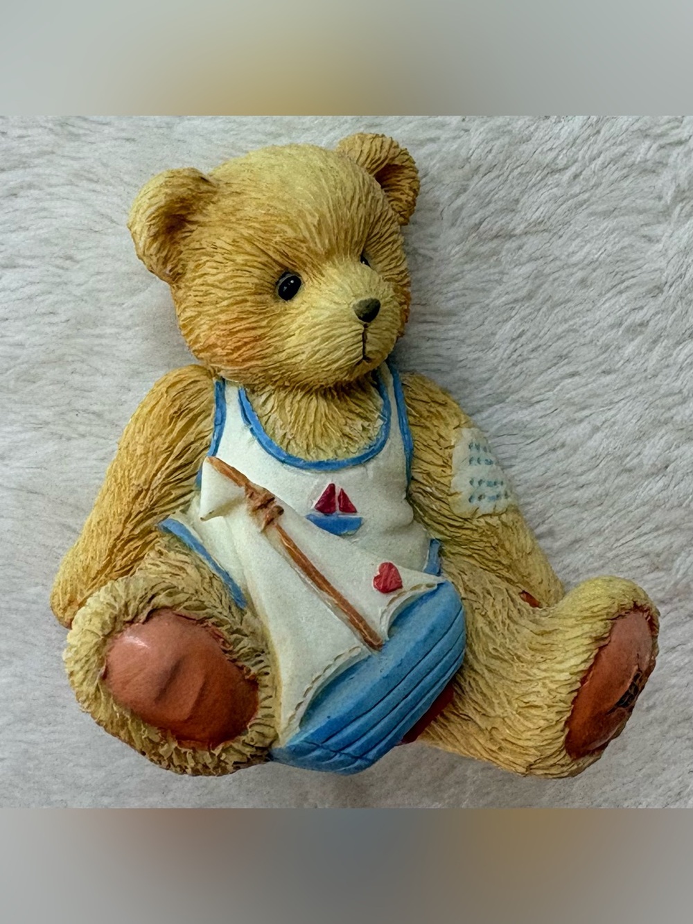 Vintage 1993 Cherished Teddies Arthur August Sailboat Figurine - photo 2