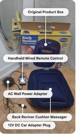 Dr. Scholl's Back Reviver Cushion Massager with Heat & Car Adap - photo 2