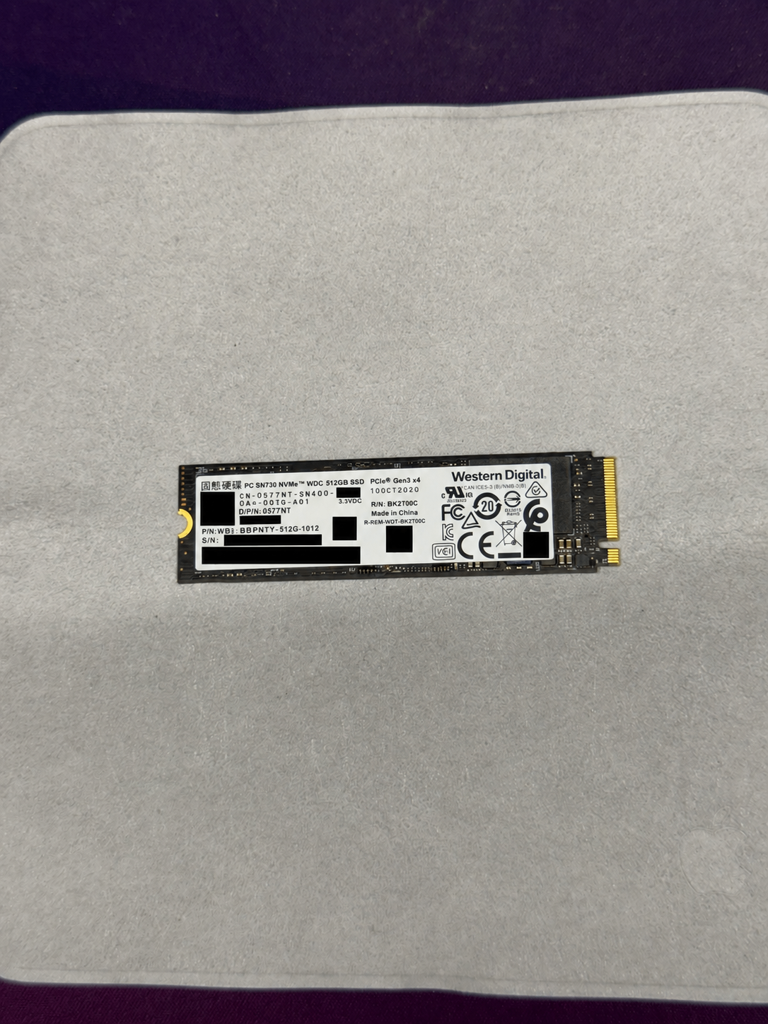 WD PC SN730 512 GB M.2 NVMe SSD, tested, 12% endurance used