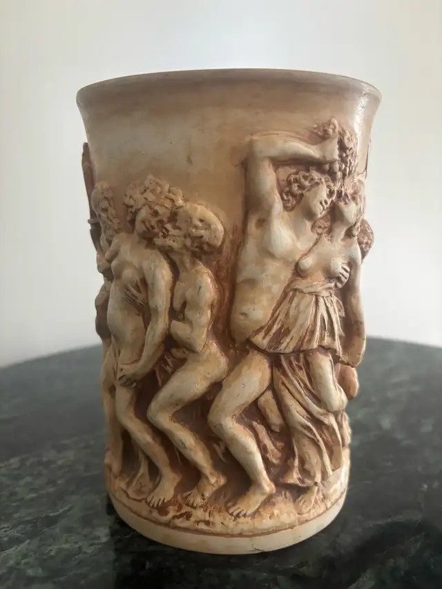 Italian Terracotta Planter — Dini e Cellai Bacchanalian, c.1900