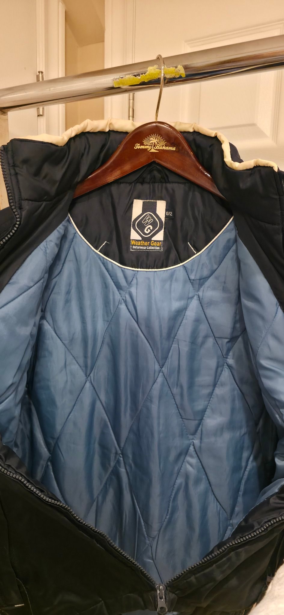 Kids Weather Gear quilted winter jacket size 10/12, navy - photo 3