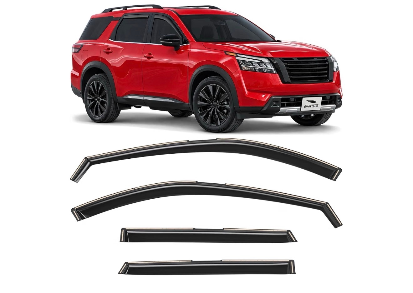 NEW Rain Guards for Nissan Pathfinder 2022-2026, 4 Piece