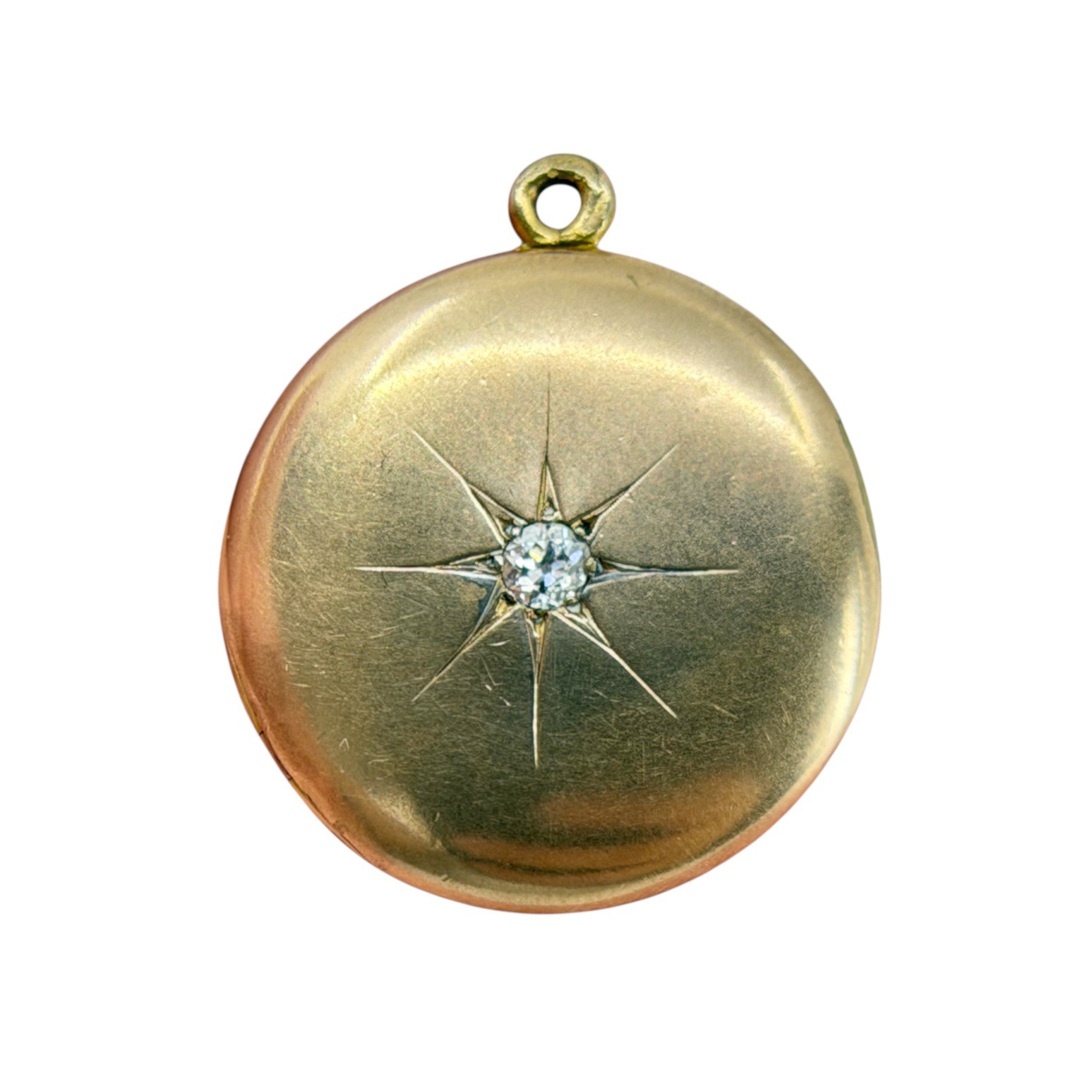Wightman & Hough Gold shell Old Mine Cut Diamond locket pendant - photo 2