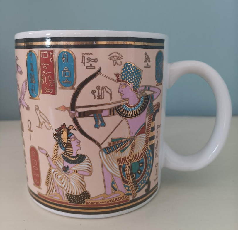 Vintage Luxor Hotel Las Vegas mug - gold accents Egyptian theme