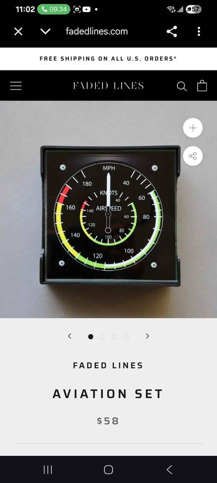 set of 6 glass coasters styled after an aviation cockpit dial, - photo 2