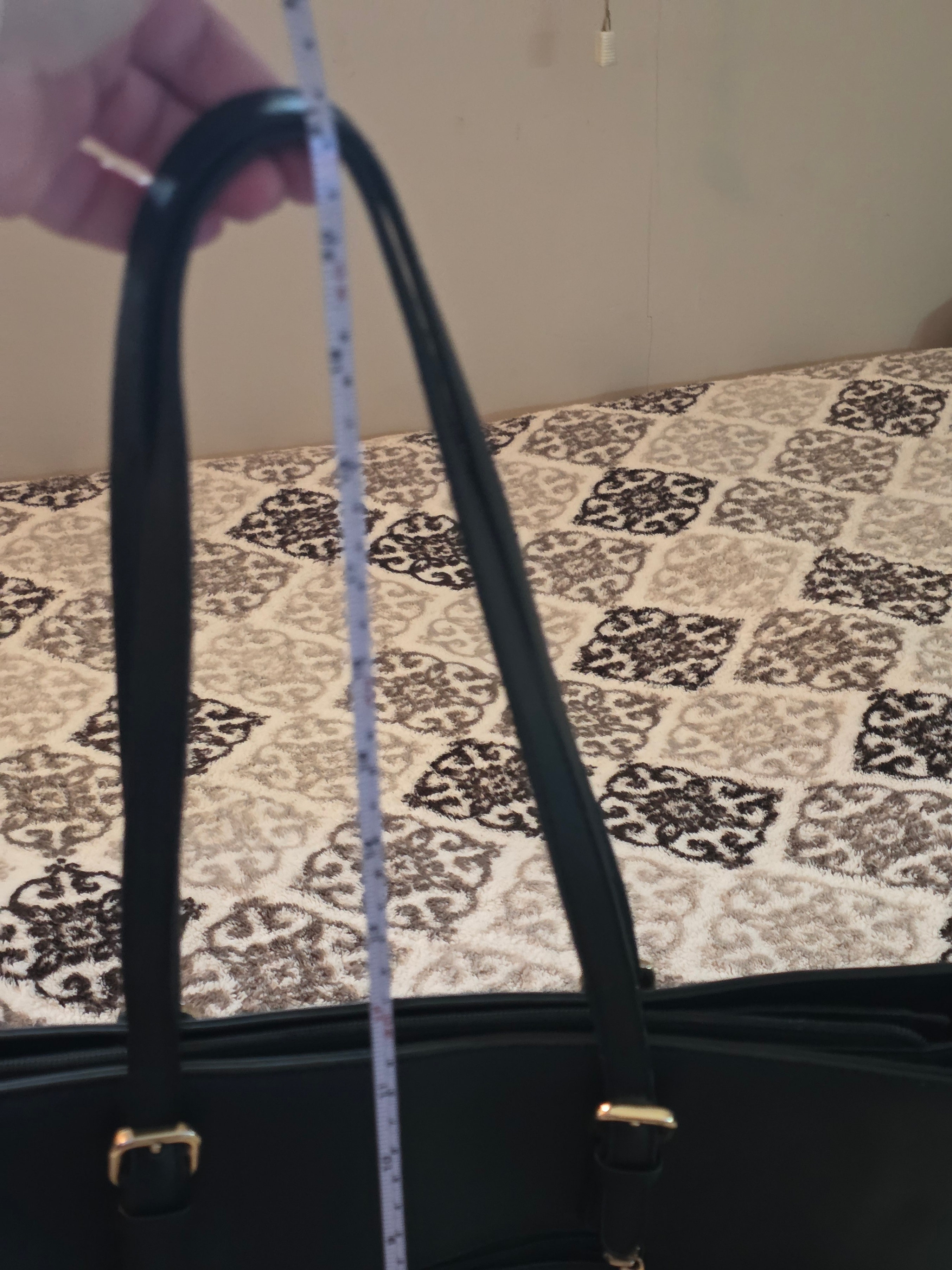 Black Faux Leather Tote Bag - photo 5