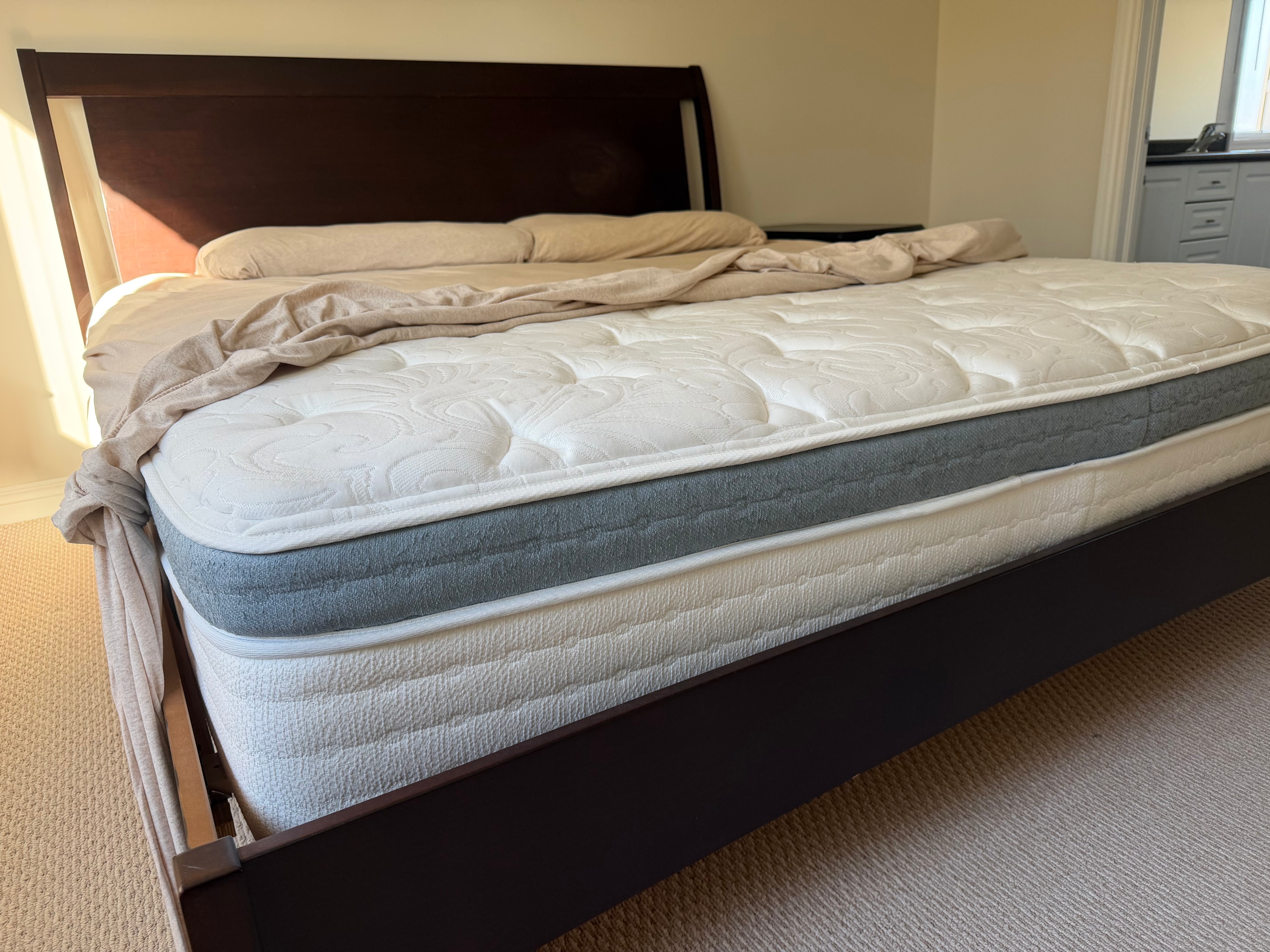 King Bed Frame + Spring Mattress - photo 2