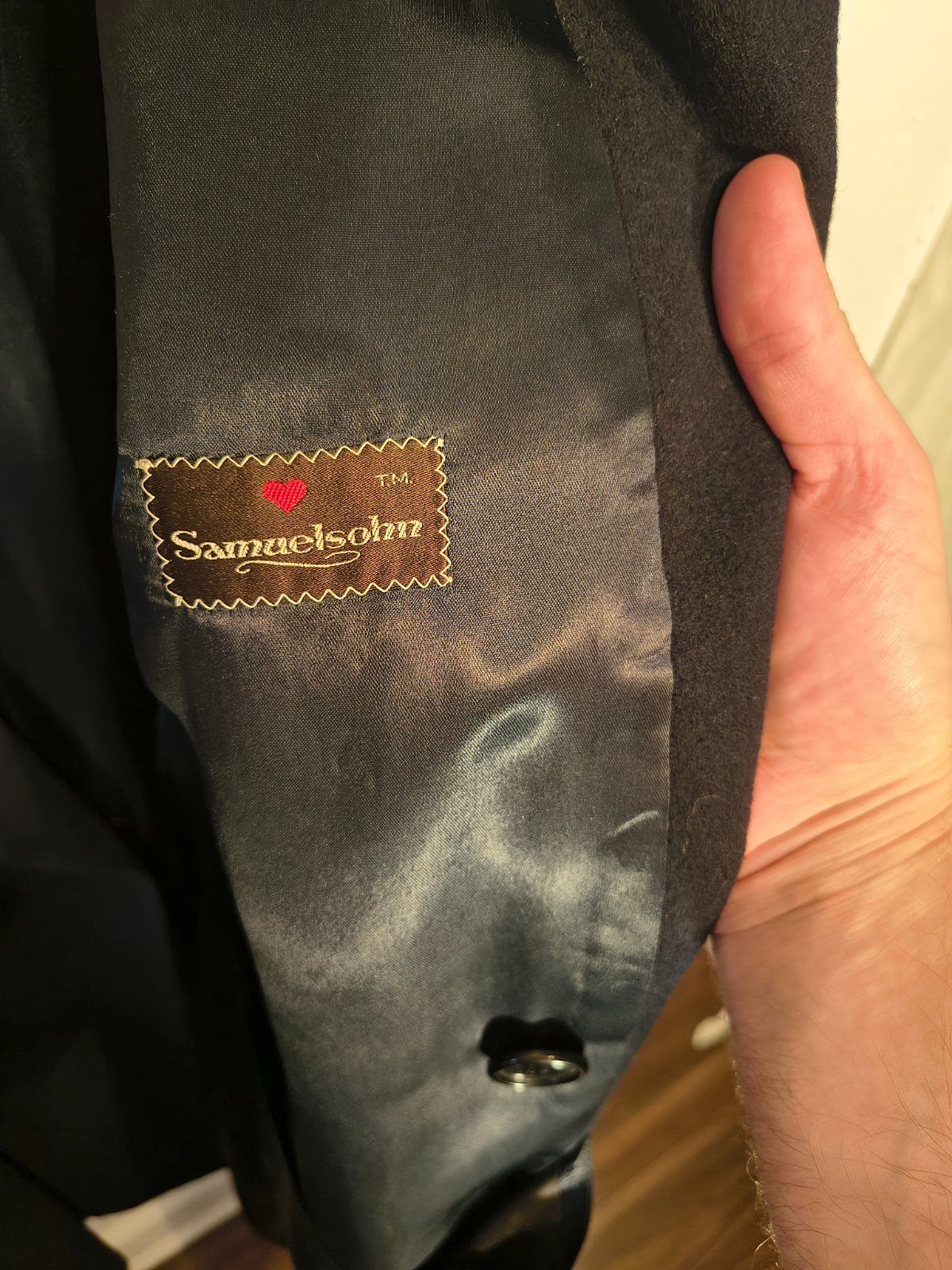 Vintage Samuelsohn Pure Virgin Wool Double Breasted Overcoat - photo 3