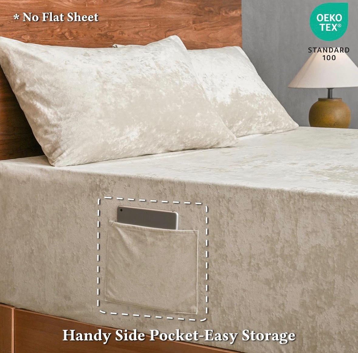 King Velvet Fitted Sheet Set Soft Plush Warm - photo 2