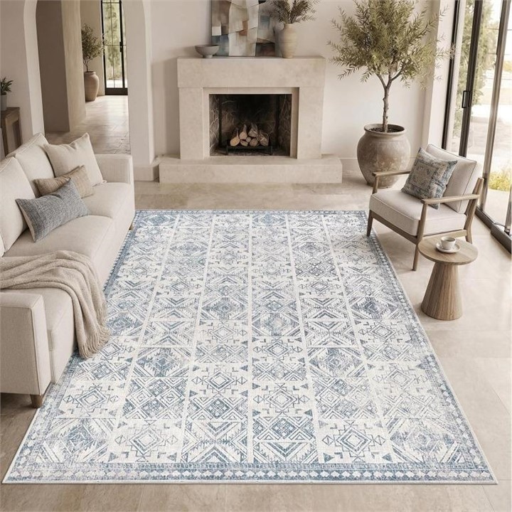 New - 6x9 Washable Area Rug / Carpet - Boho Tribal