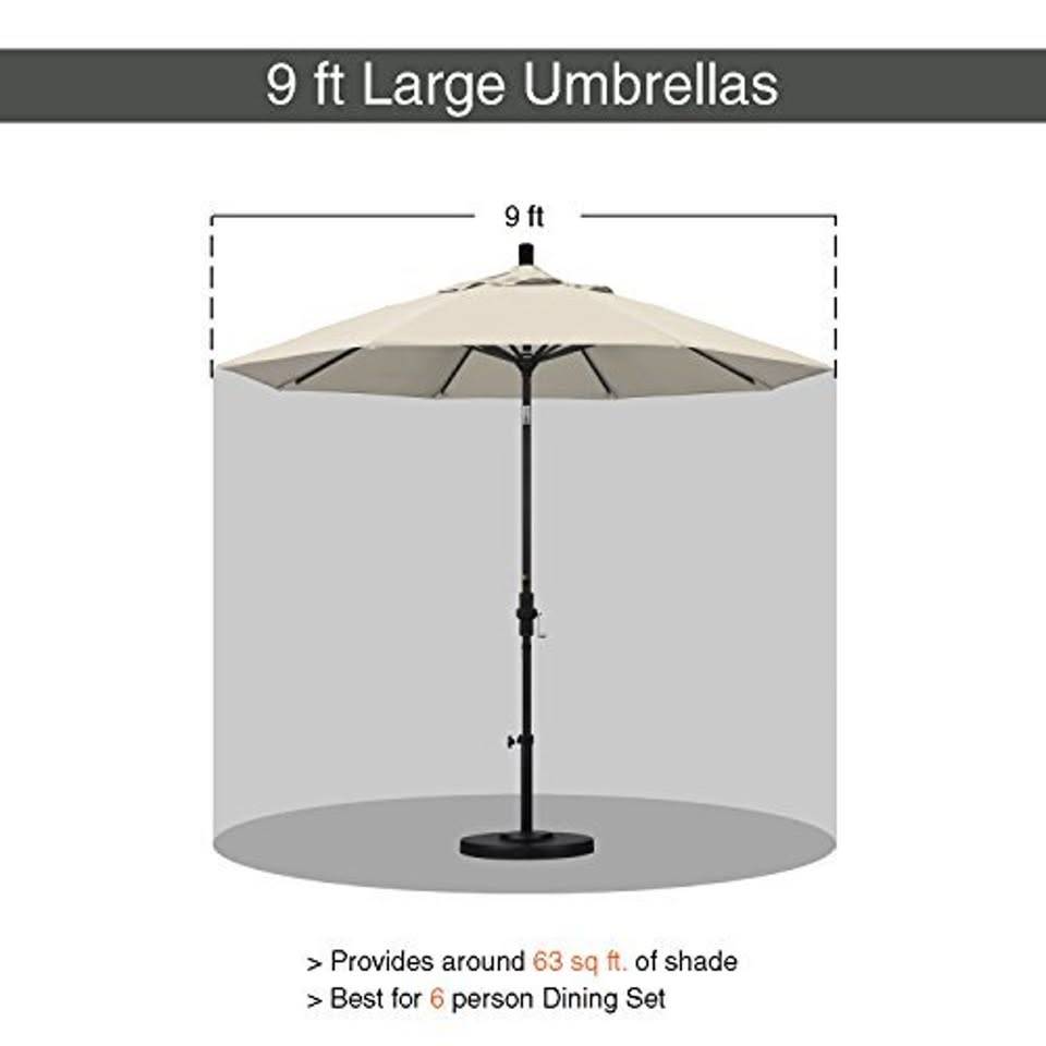 California Umbrella 9' Market Umbrella Natural Canopy (New) - photo 5