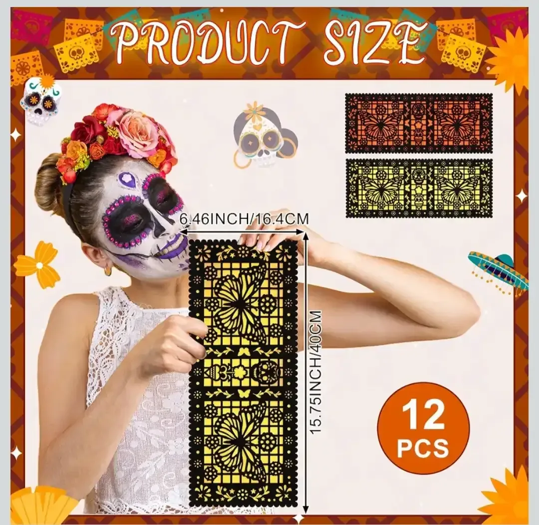 Epakh Day of the Dead Wall Decoration 12-Piece Set - photo 3
