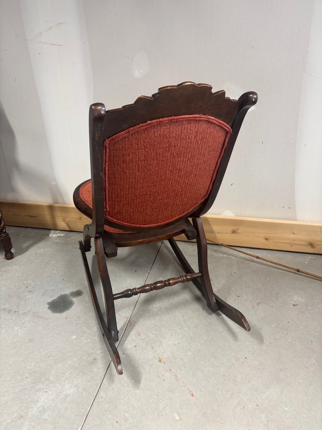 Vintage Foldable Wooden Rocking Chair - photo 3