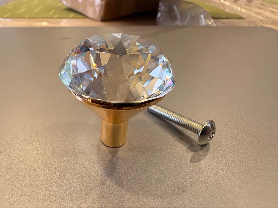Set of 6 Crystal Cabinet Knobs - photo 3
