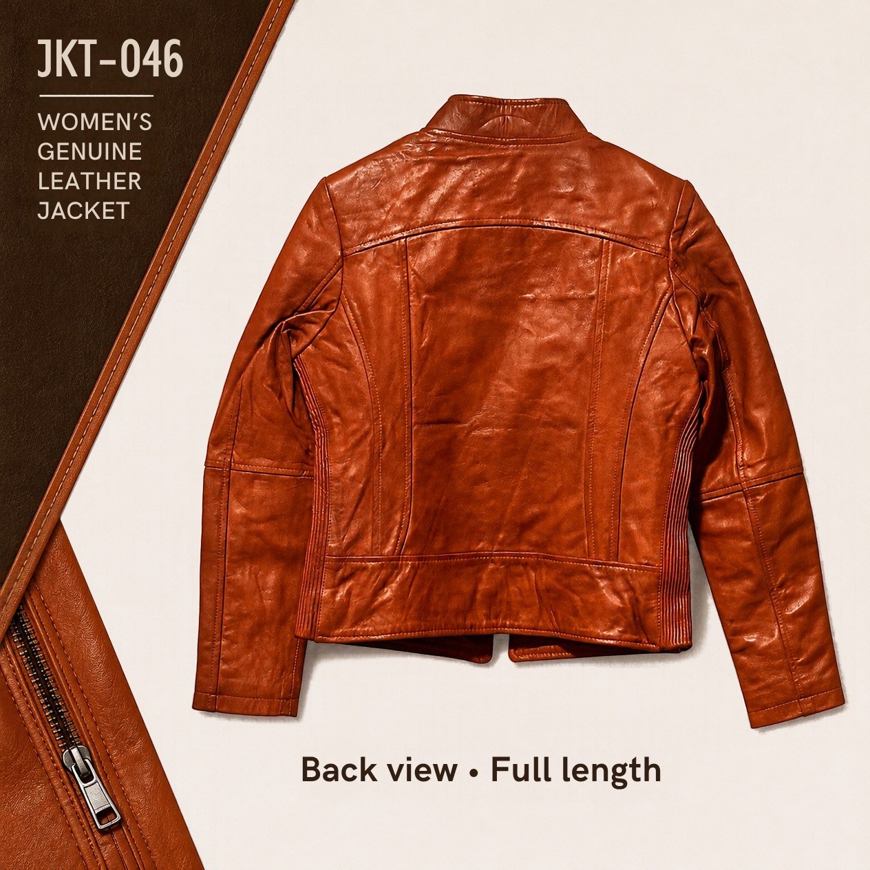 JKT-046 — Women's DECA leather jacket — brand new, size M - photo 2