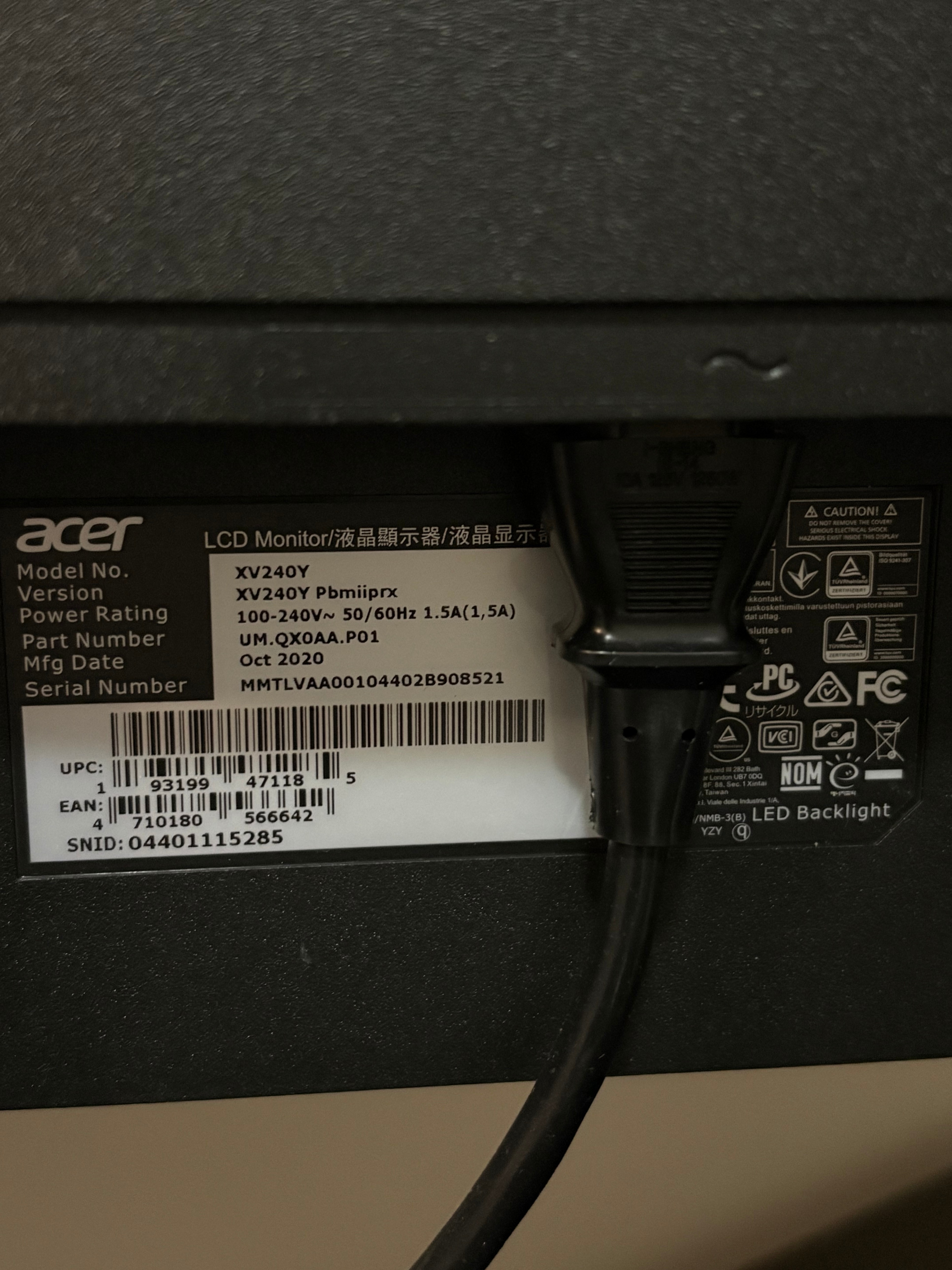 Acer gaming monitor - photo 3