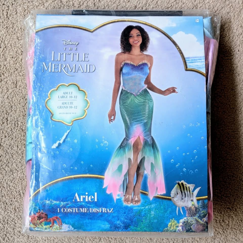Disney The Little Mermaid Ariel Halloween Costume Adult Size L