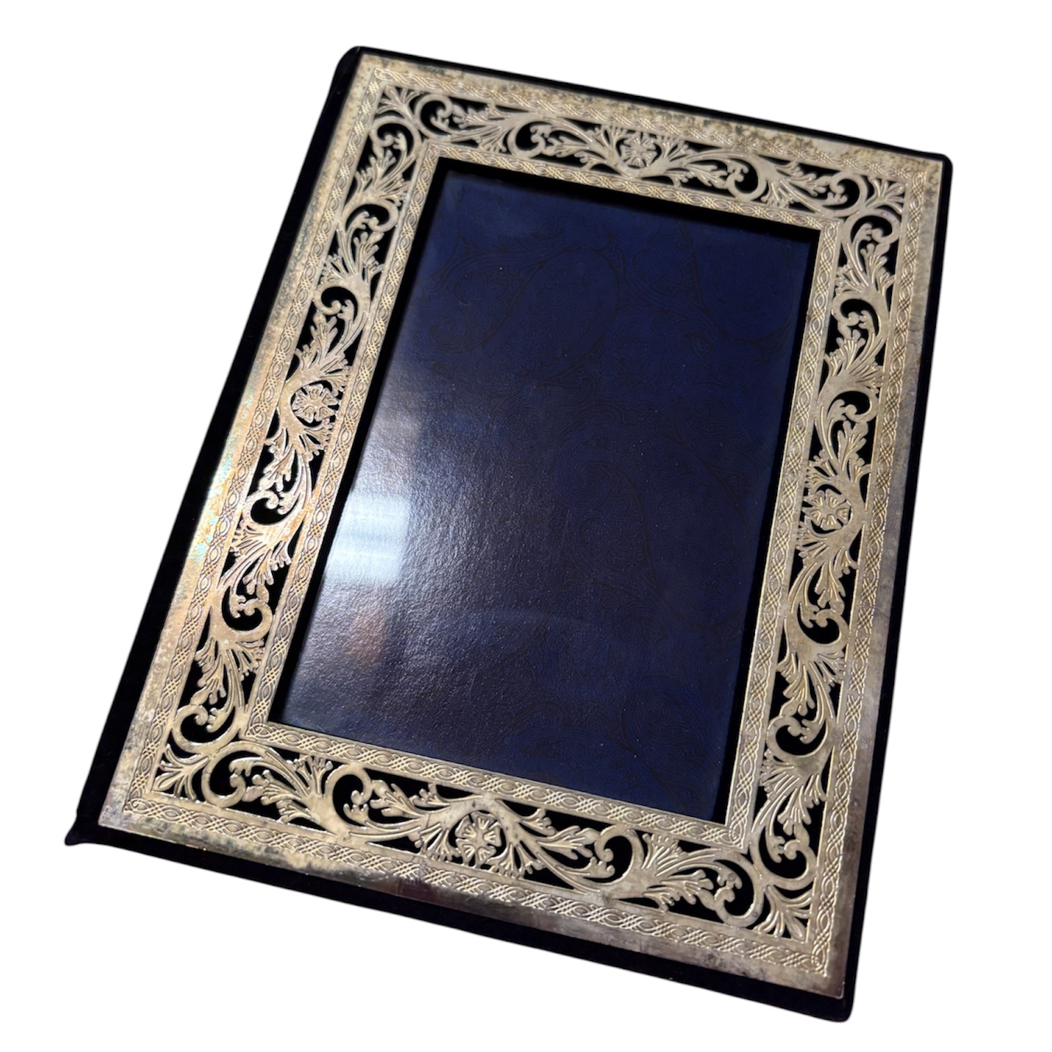 VINTAGE NEW Elegance Floral Photo Album Silver Plated Brass