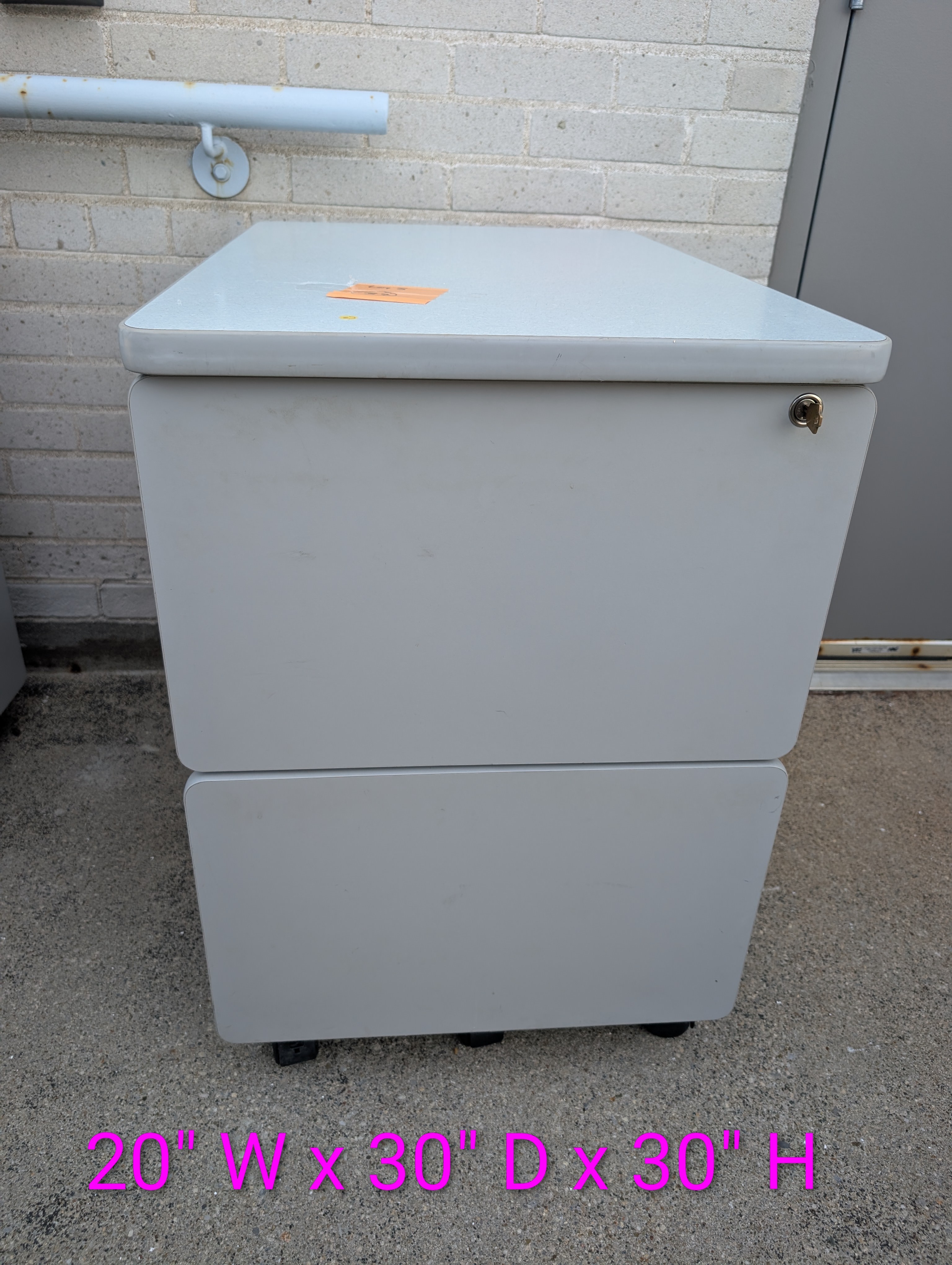 Two-Drawer Metal Filing Cabinet
