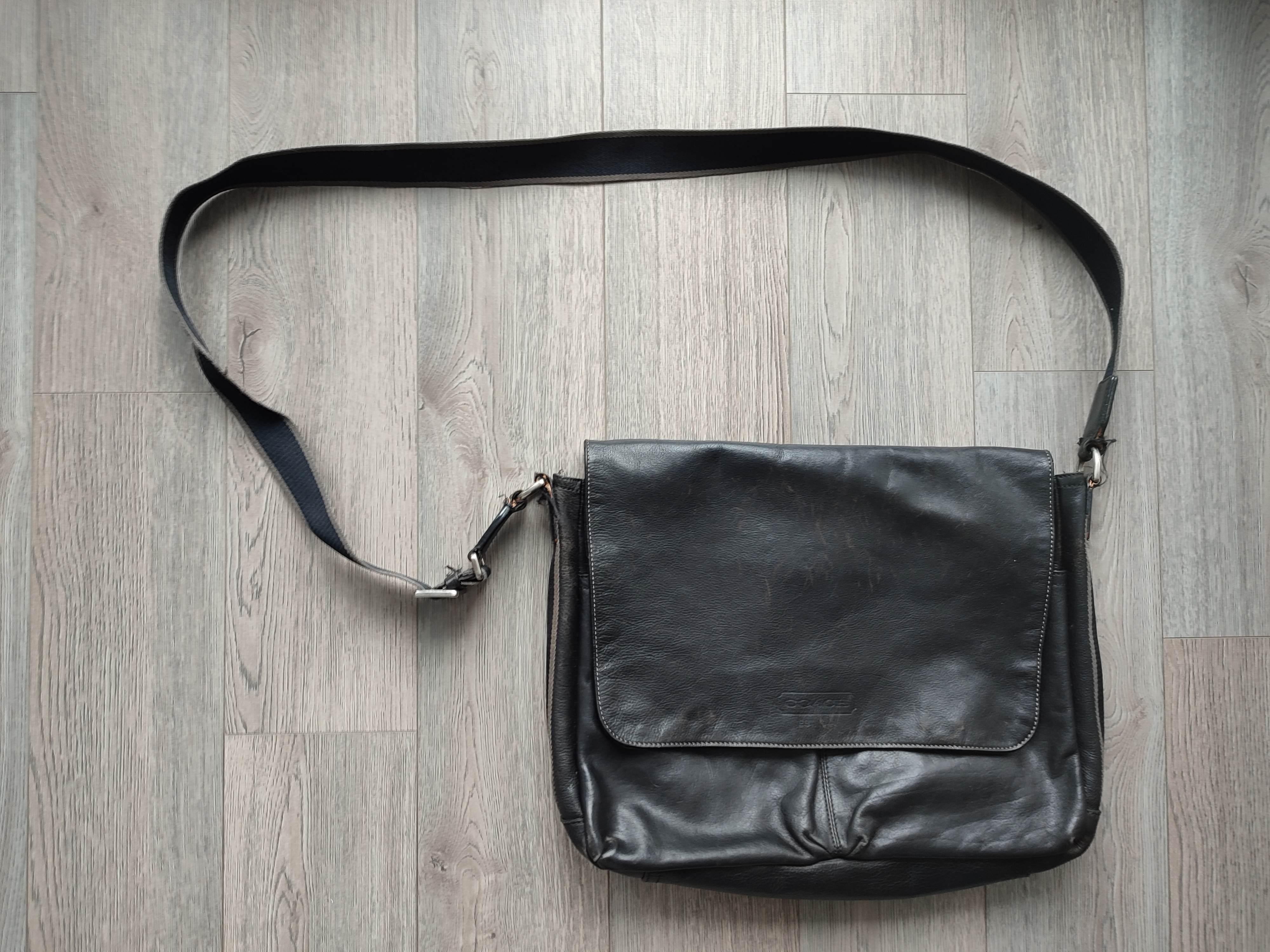 Vintage Coach Leather Bag (Black)