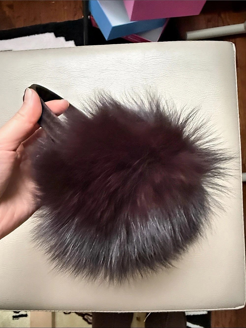 New Real Fur earmuff in Black - photo 3
