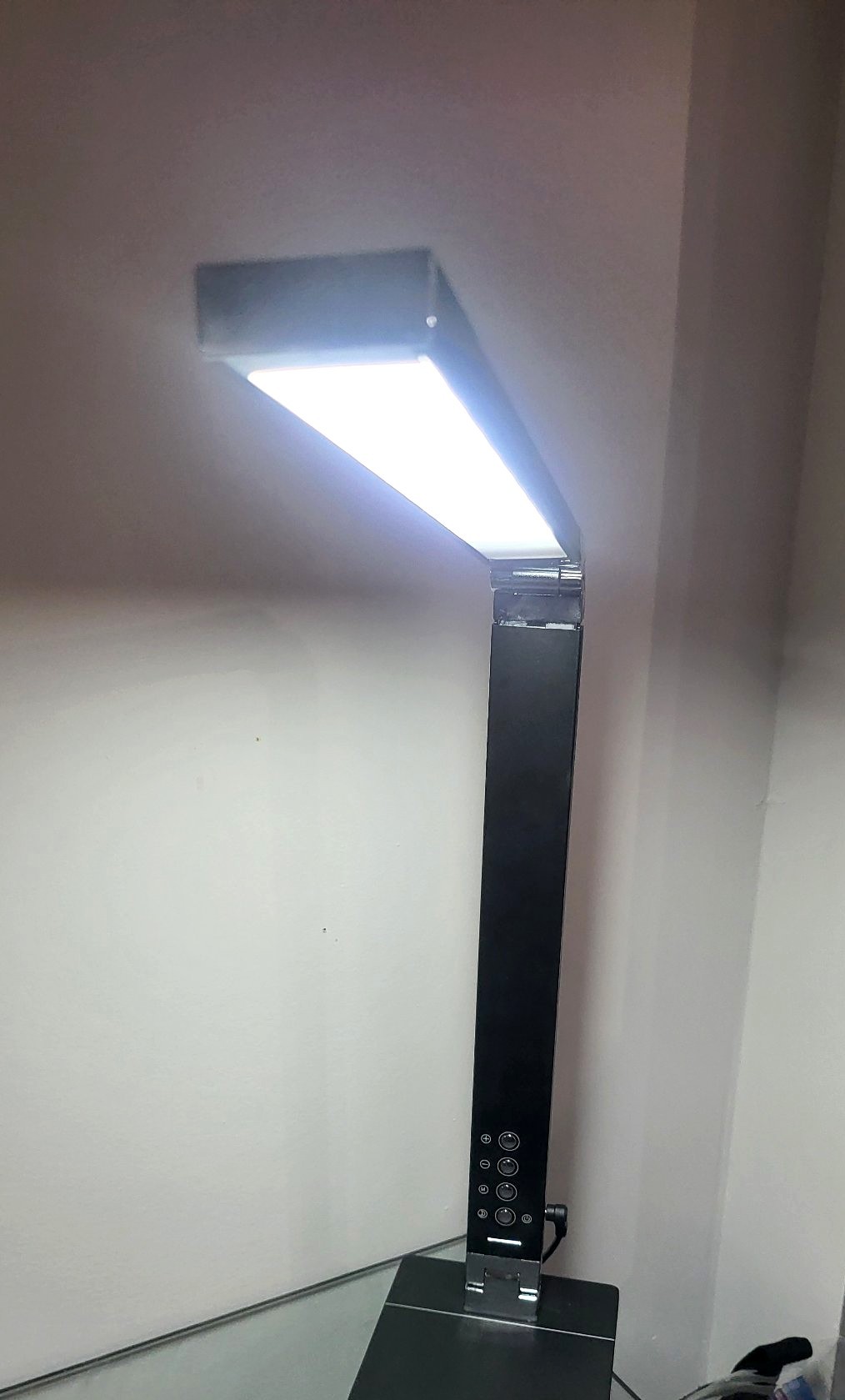 LED Desk Lamp - Foldable, Touch Control, Dimmable - Black