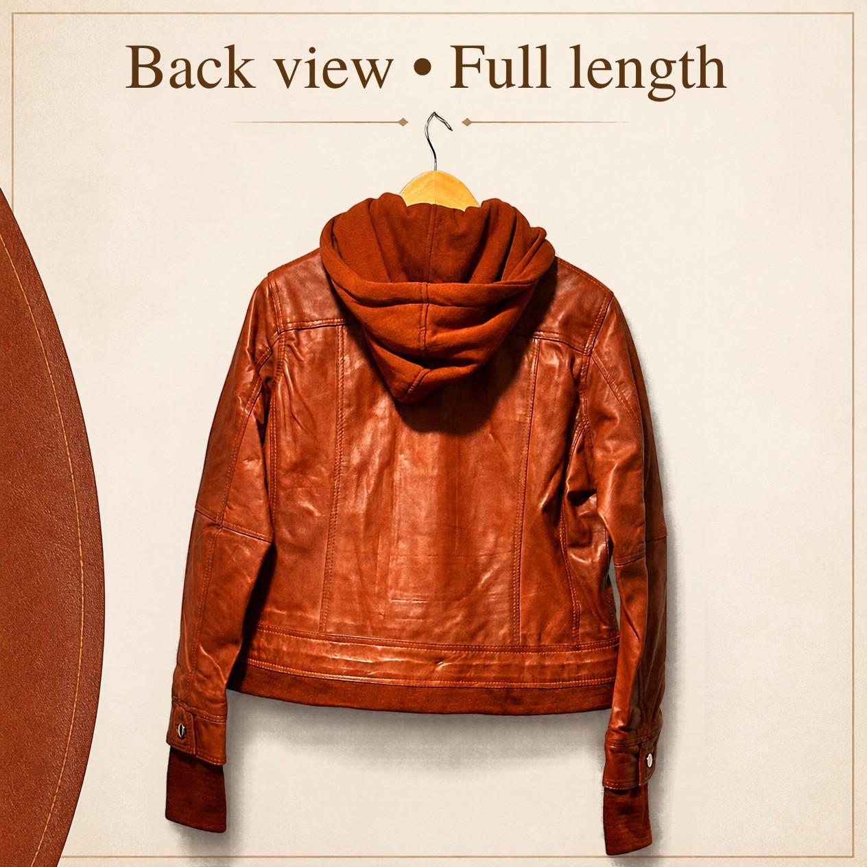 JKT-048 — Women's Tralee hooded leather jacket — brand new XL - photo 2