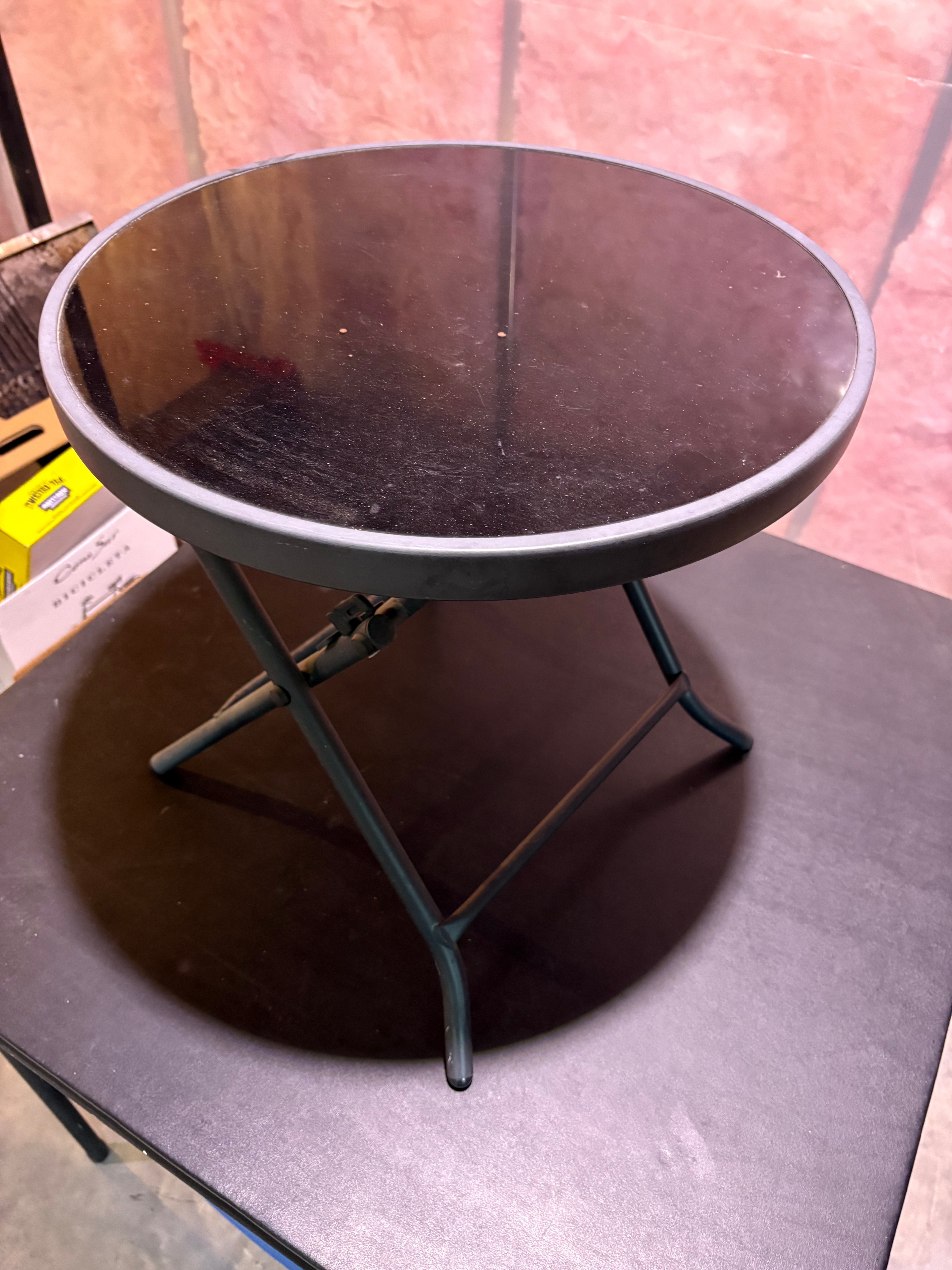 Small Round Folding Accent Table