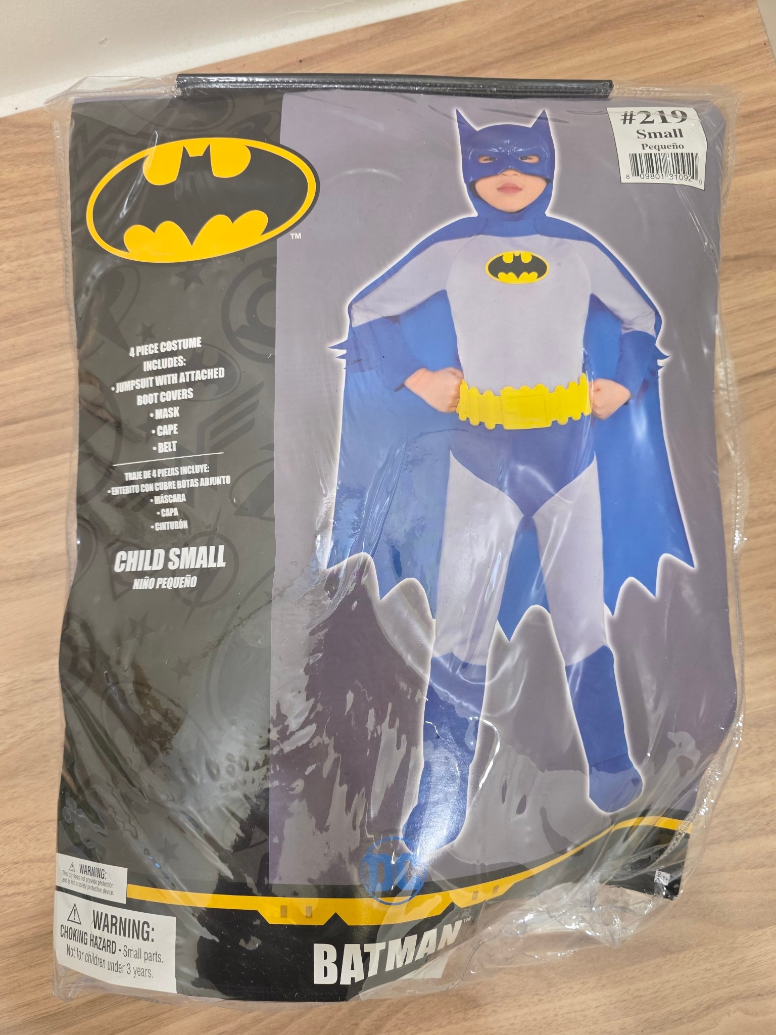 Kids Batman Halloween Costume — 4 Piece, Child Small