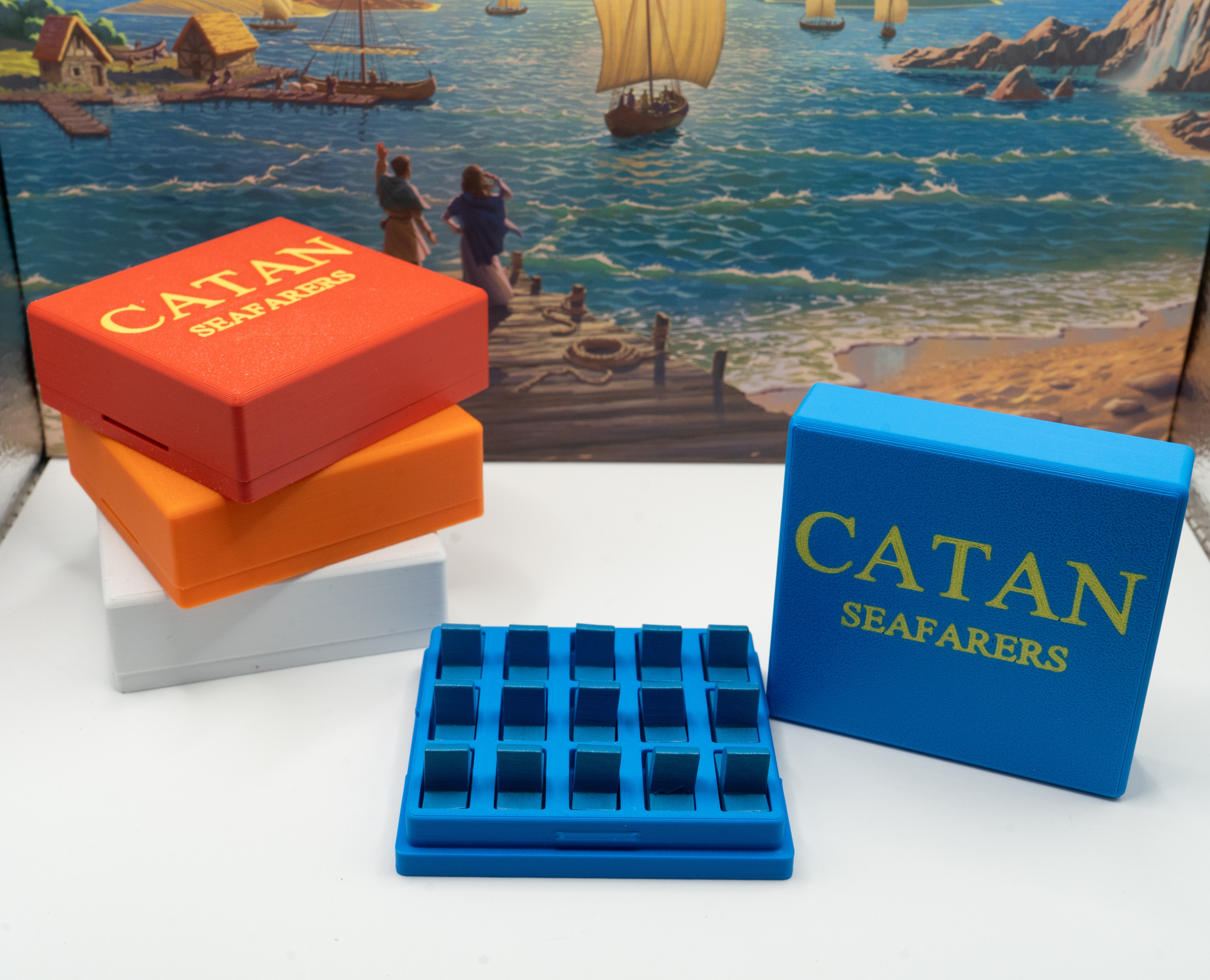Catan Seafarers player piece boxes