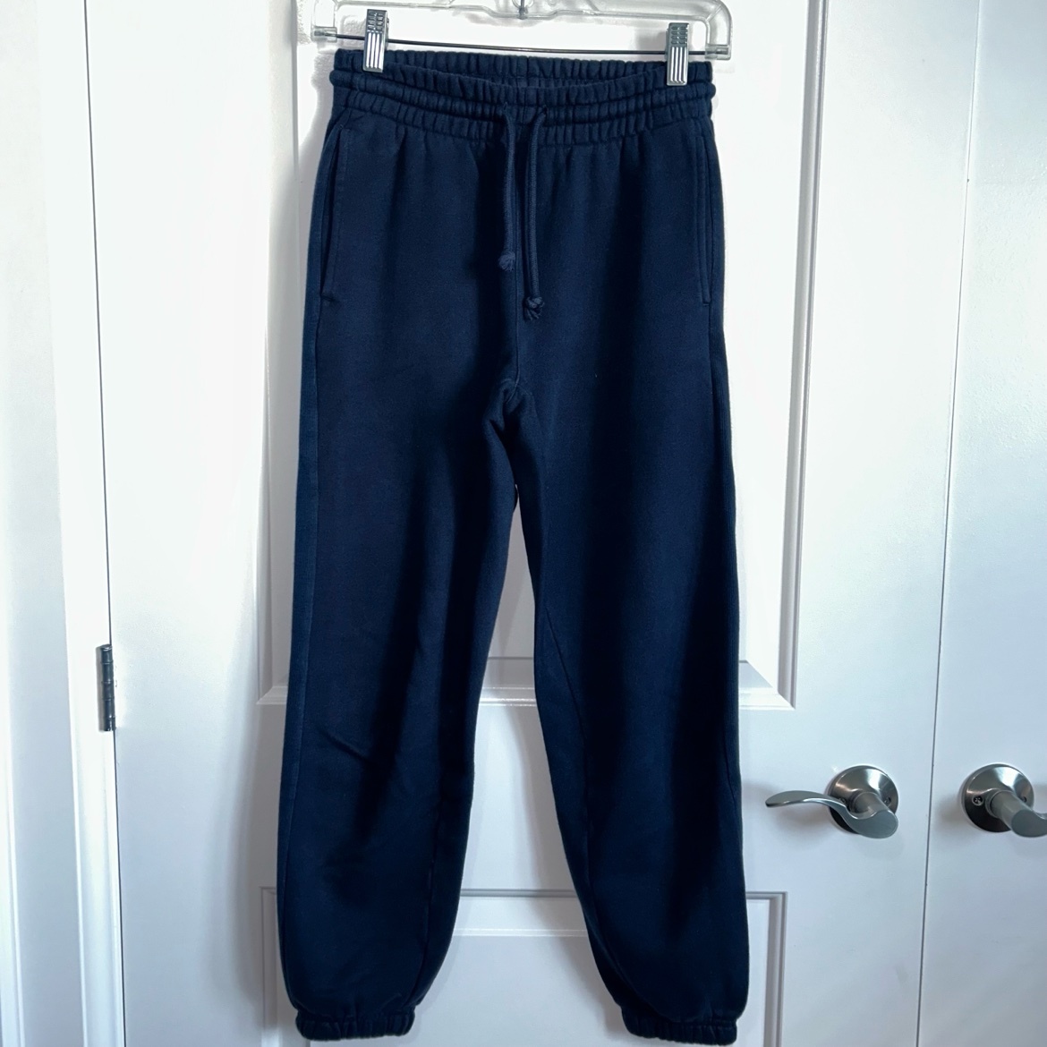 Tna (Aritzia) Navy Fleece Sweatpants – Size 2XS, Used Like New