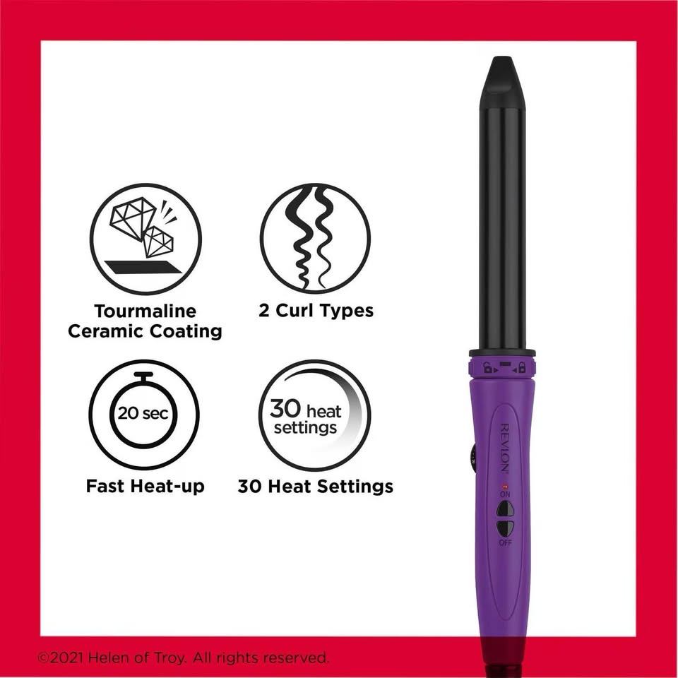 Revlon Tourmaline Ceramic 2-in-1 Barrel Wand 1 and 3/4 inch - photo 2