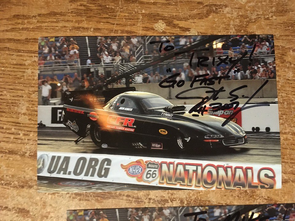 2X NHRA JUSTIN SCHRIEFER PROMOTIONAL CARD HANDOUT SIGNED AUTO - photo 5