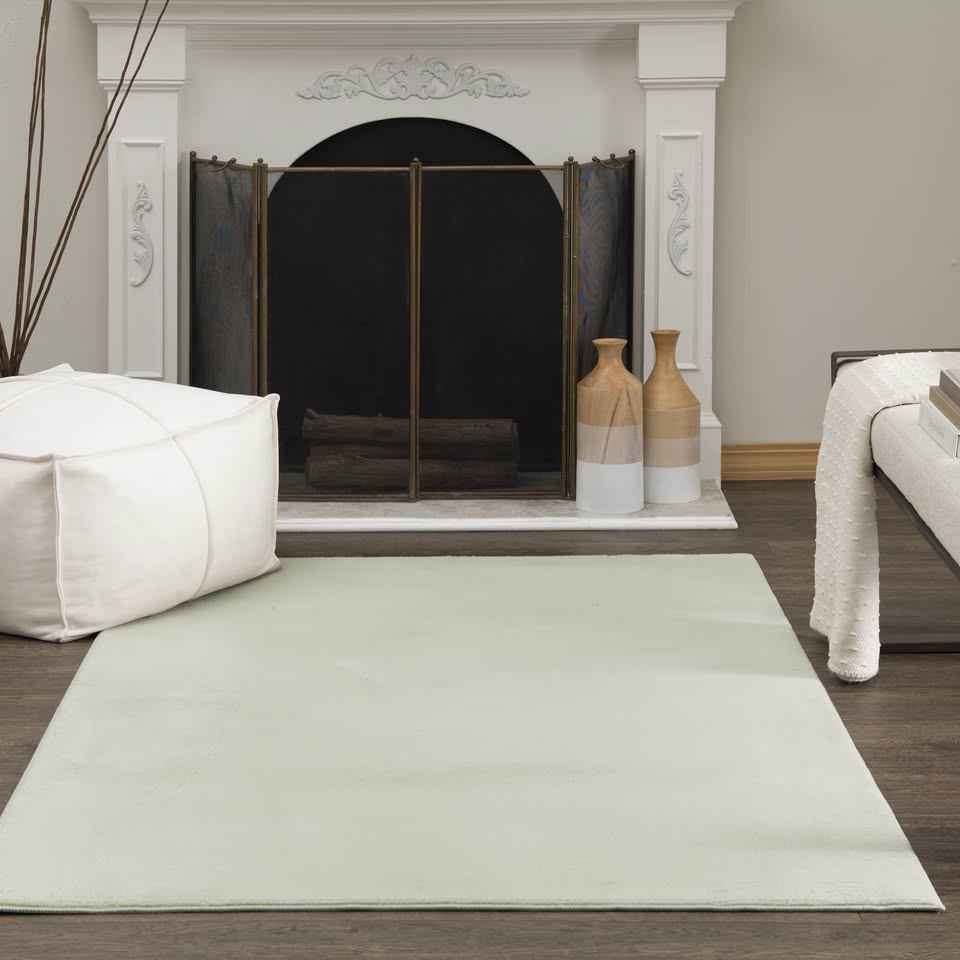 4x6 Faux Fur Area Rug Sage Green Soft (New) - photo 4