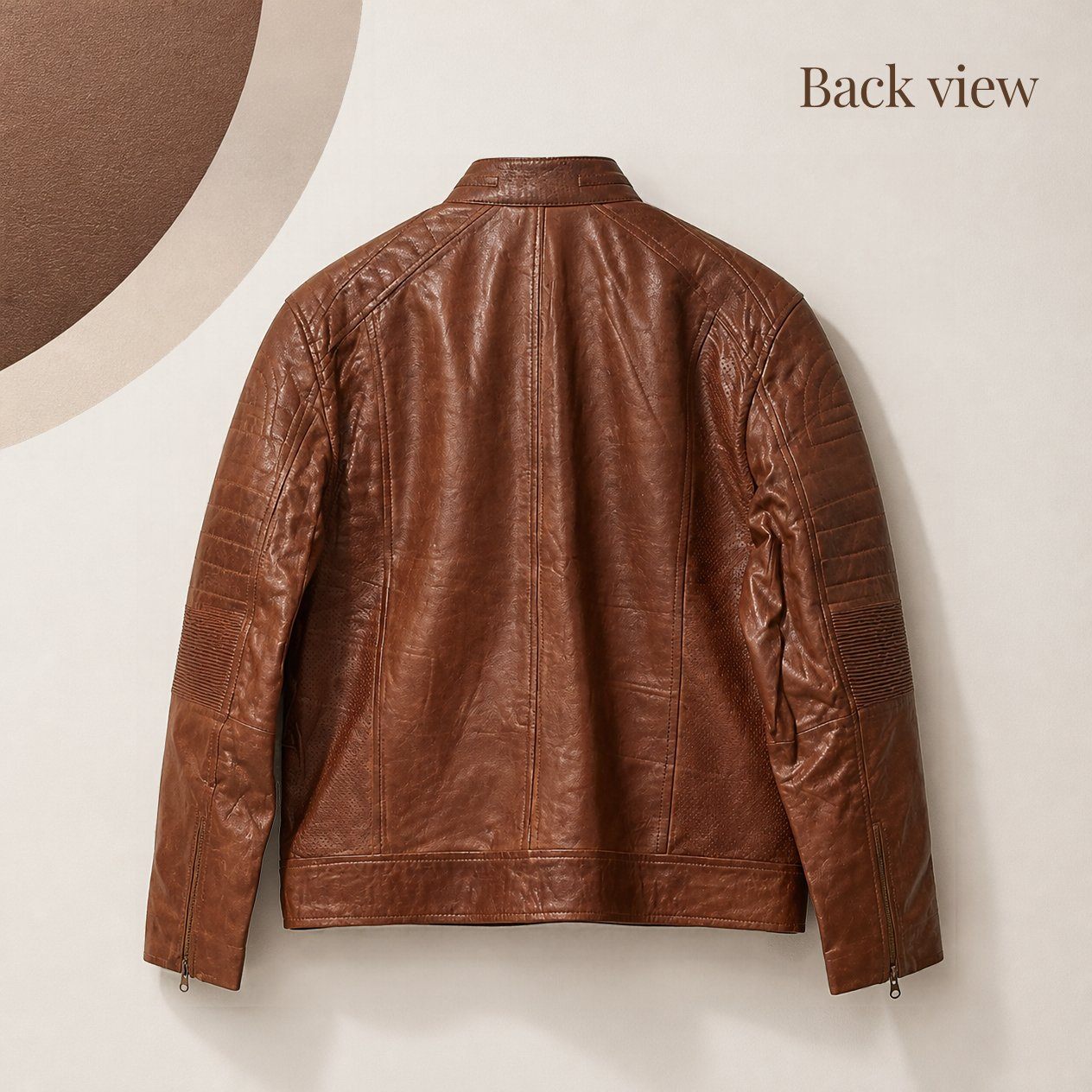 JKT-057 — Men's leather moto jacket — brand new, size 2XL - photo 3